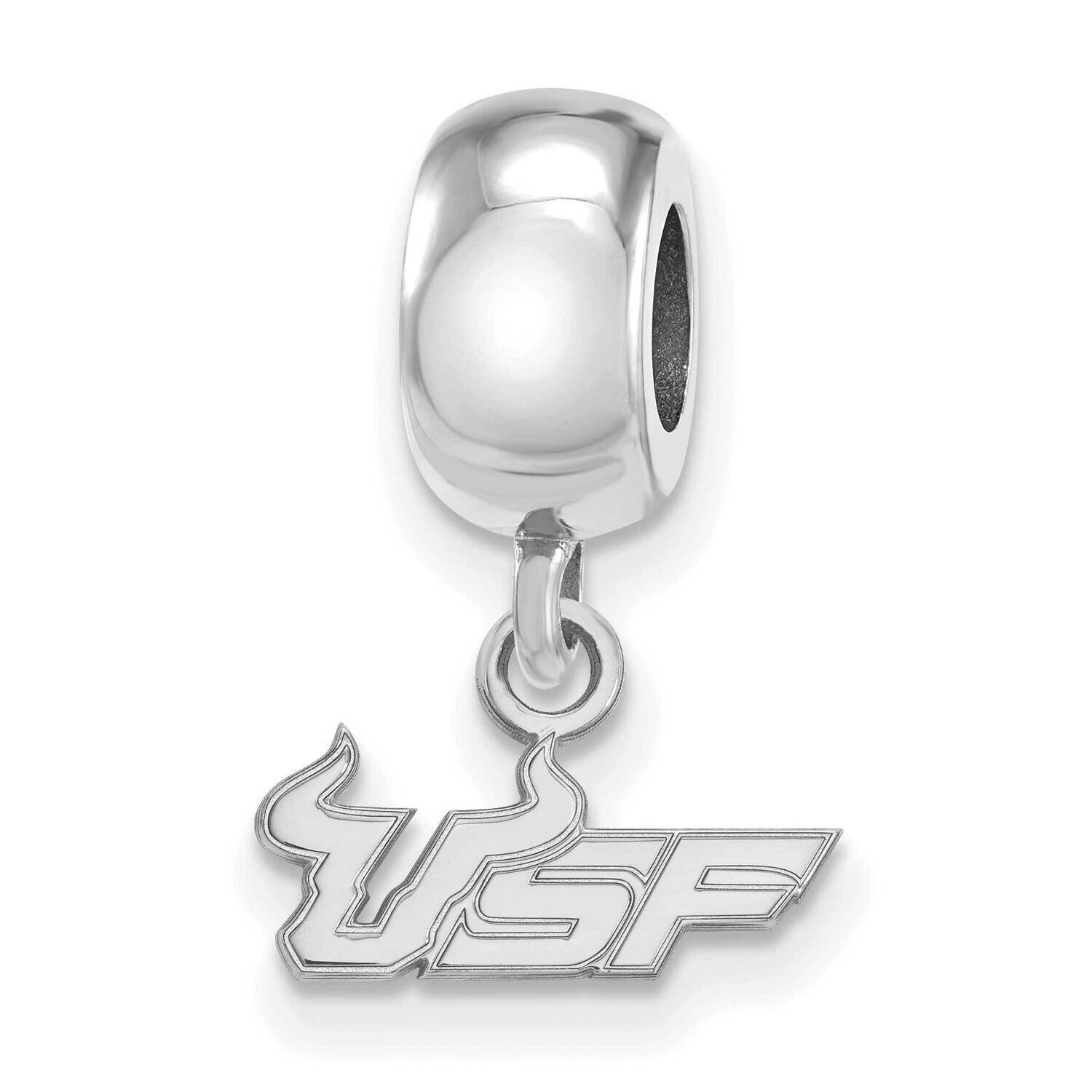 University of South Florida Bead Charm Small Dangle Sterling Silver SS029USFL