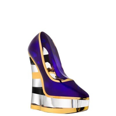 Kosta Boda Make Up Shoe Stripe Amethyst, MPN: 7091349, 7321646002290