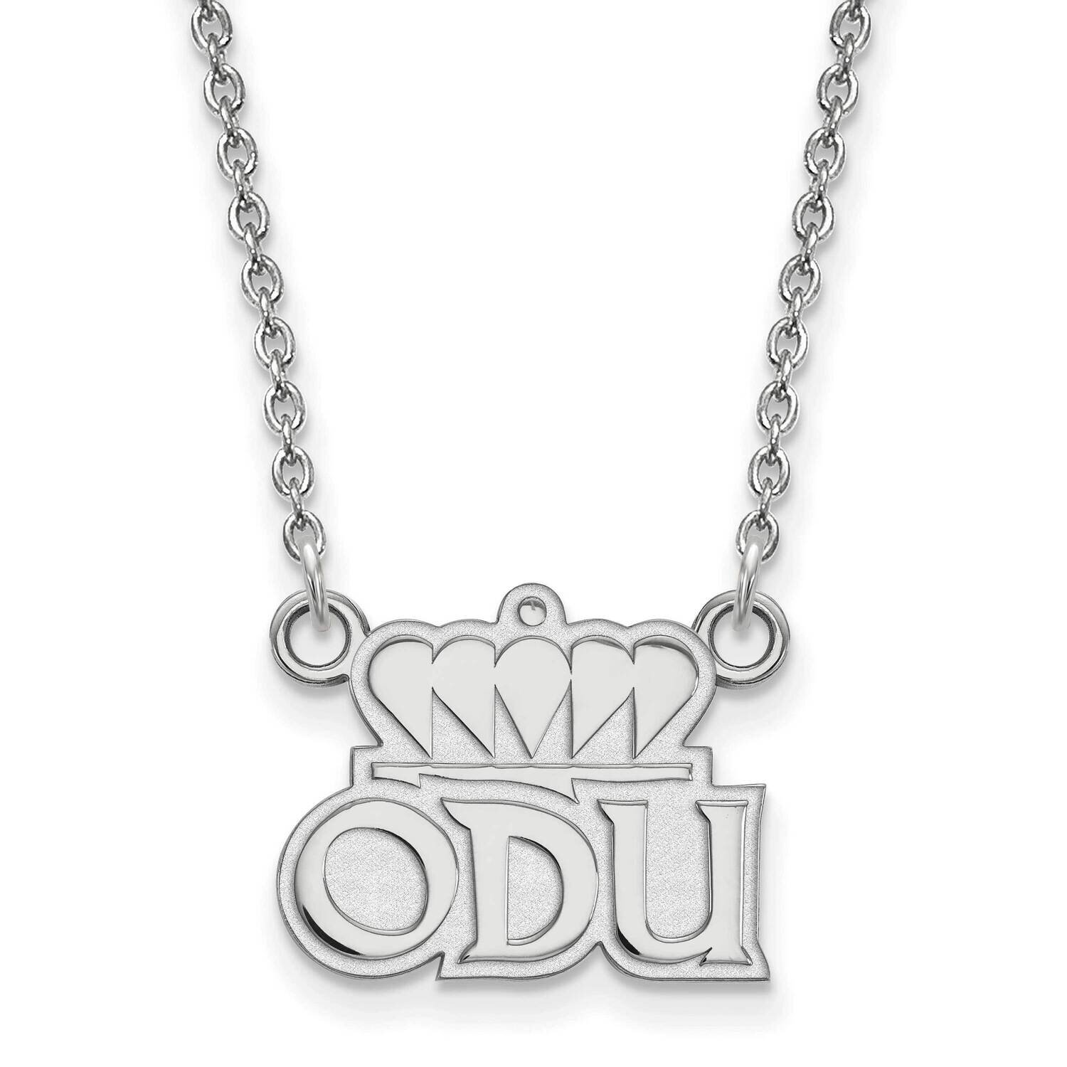 Old Dominion University Small Pendant with Necklace Sterling Silver Rhodium-plated SS031ODU-18, MPN…