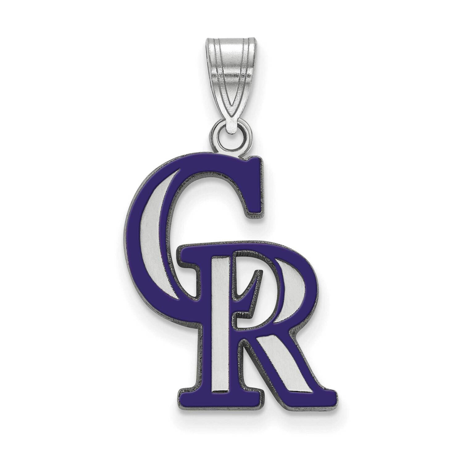 MLB Colorado Rockies Large Enamel Pendant Sterling Silver SS031ROK, MPN: SS031ROK, 191101774867