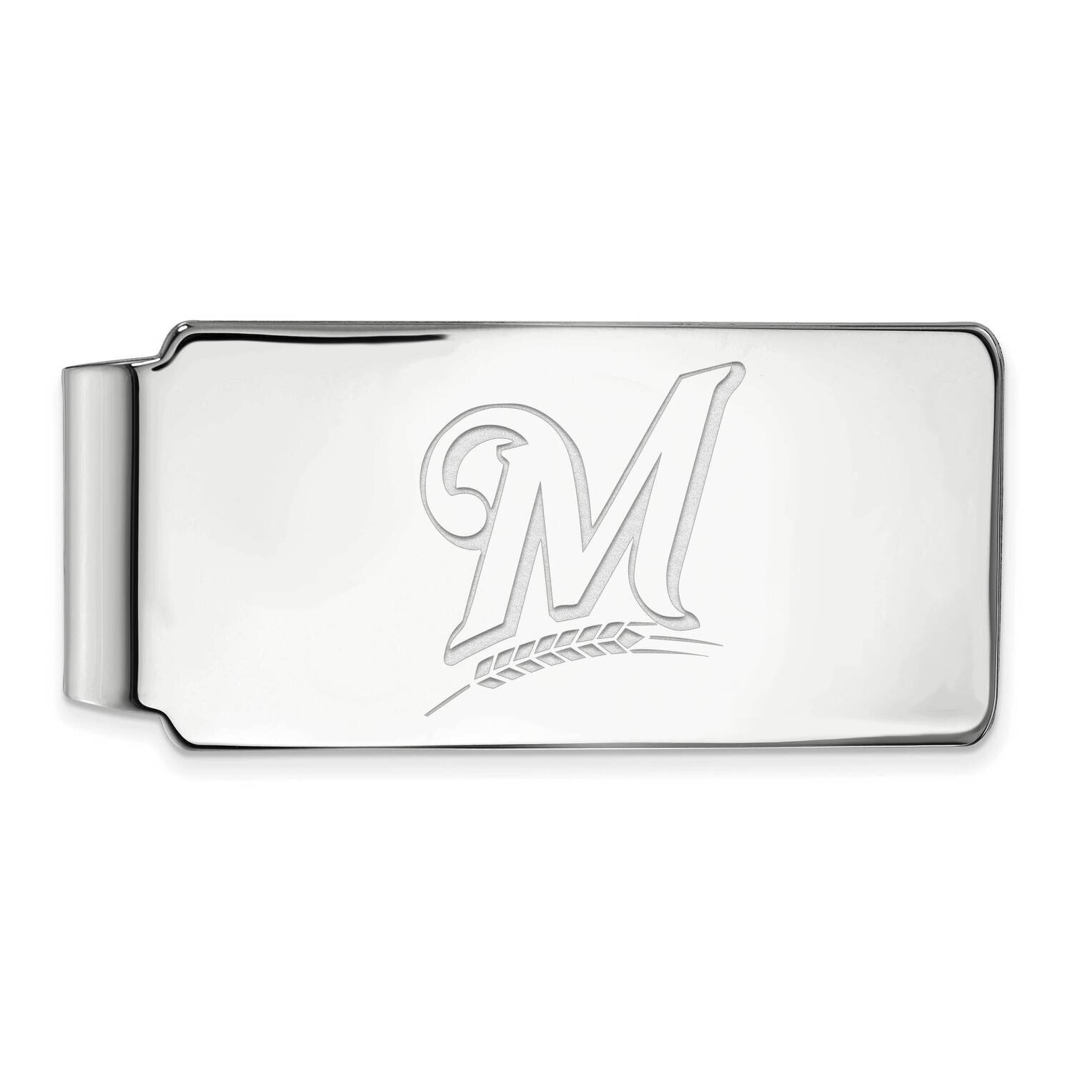 MLB Milwaukee Brewers Money Clip Sterling Silver Rhodium-plated SS032BRE, MPN: SS032BRE, 1911011495…