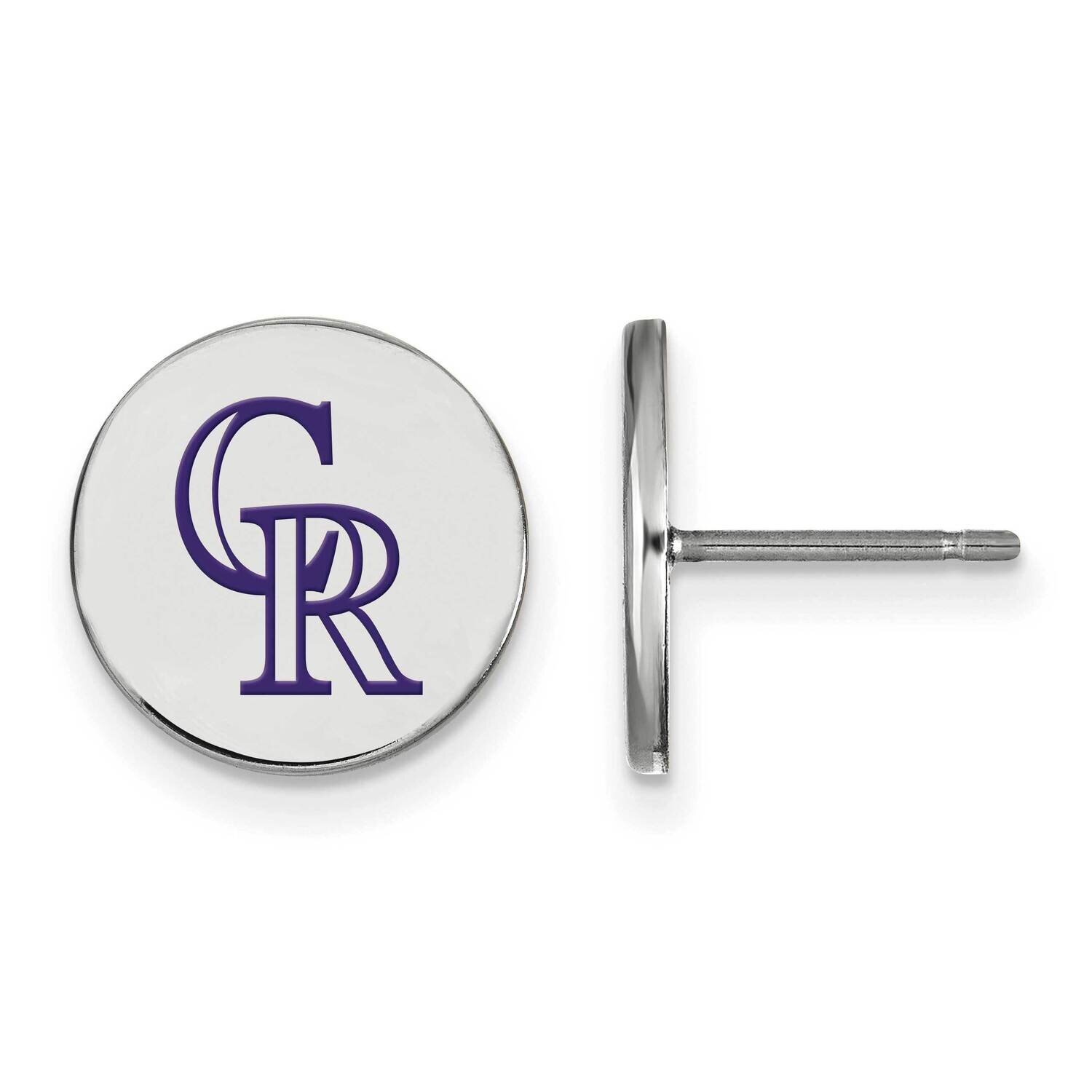 MLB Colorado Rockies Small Enamel Disc Earrings Sterling Silver SS032ROK, MPN: SS032ROK, 1911017748…