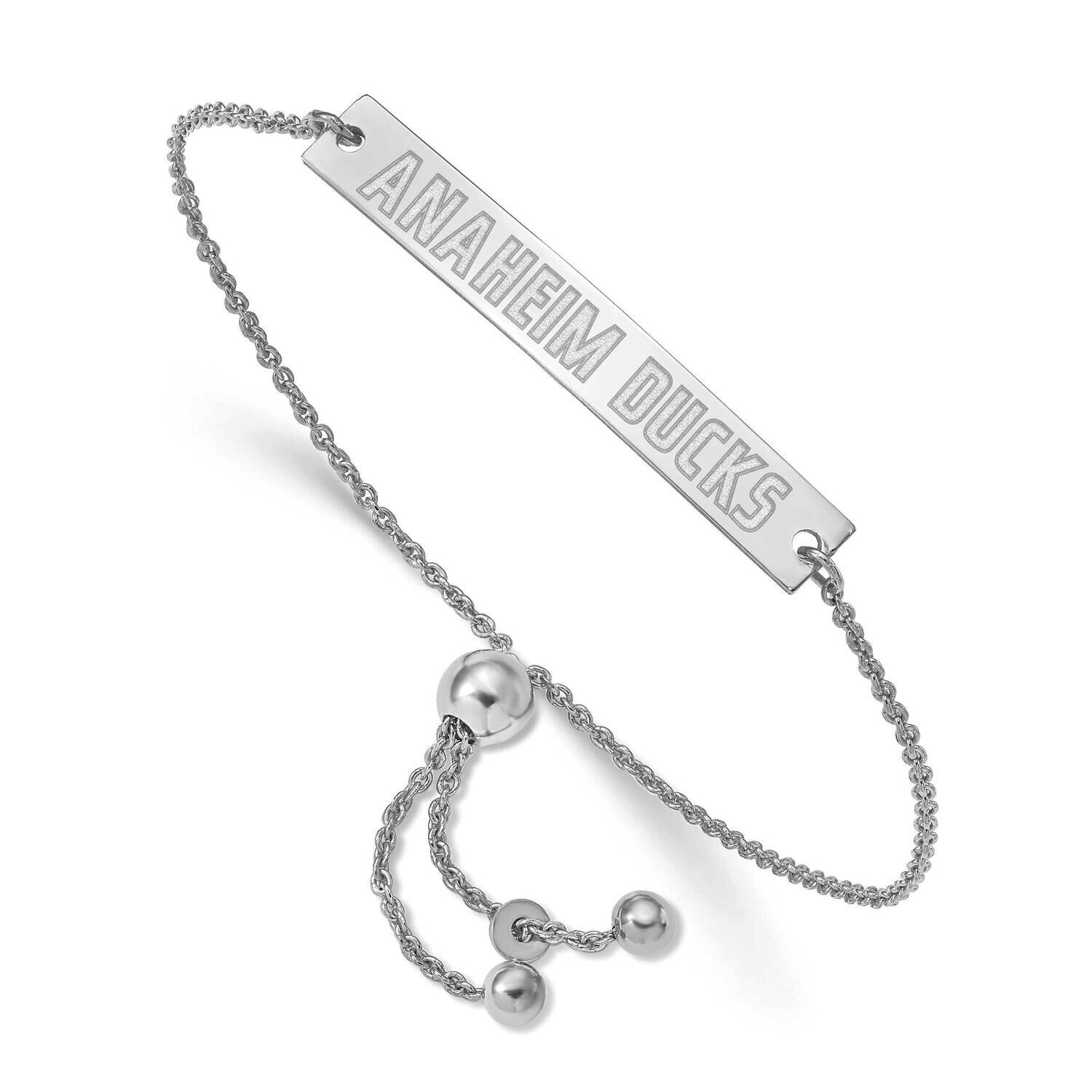 Anaheim Ducks Small Bar Adjustable Bracelet Sterling Silver SS033MDU-9, MPN: SS033MDU-9, 1911014858…