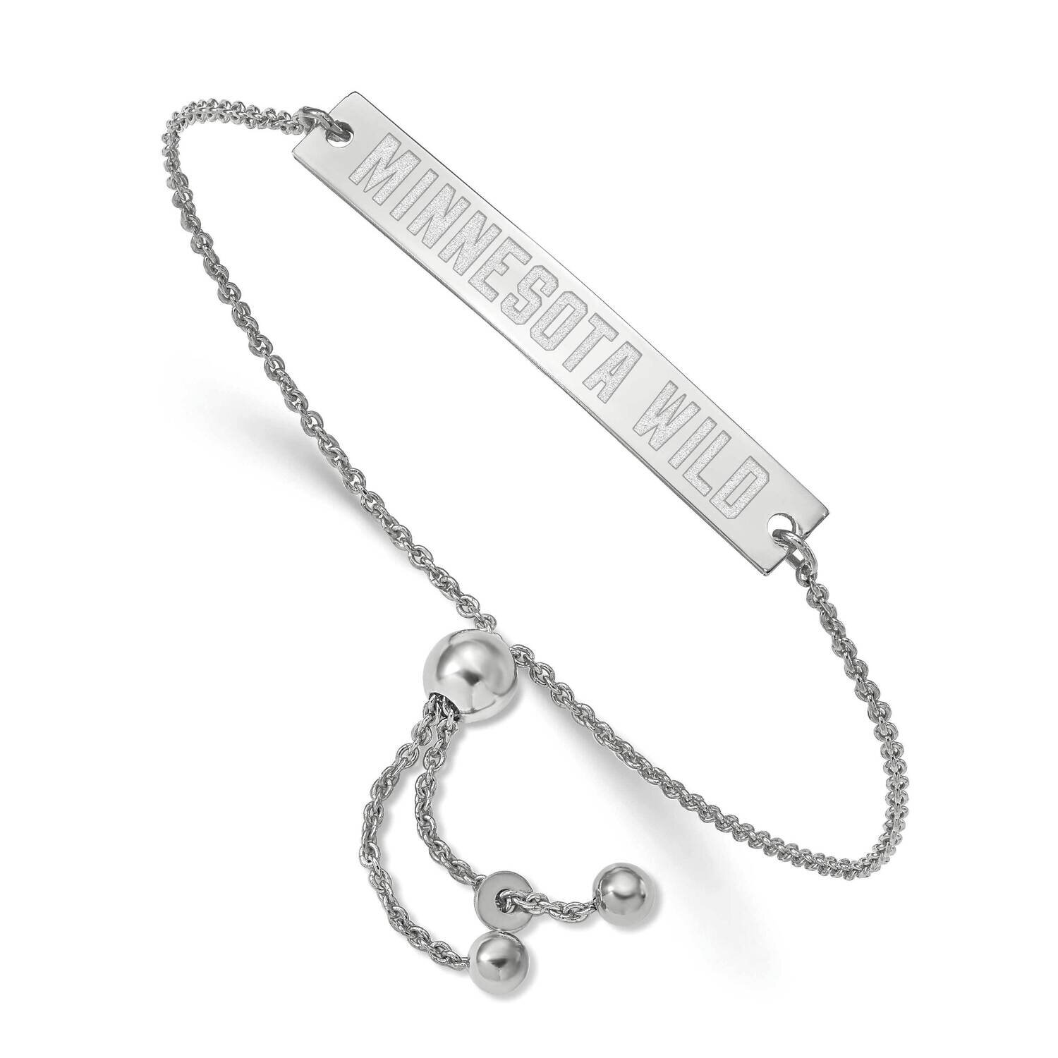 Minnesota Wild Small Bar Adjustable Bracelet Sterling Silver SS034WIL-9, MPN: SS034WIL-9, 191101485…