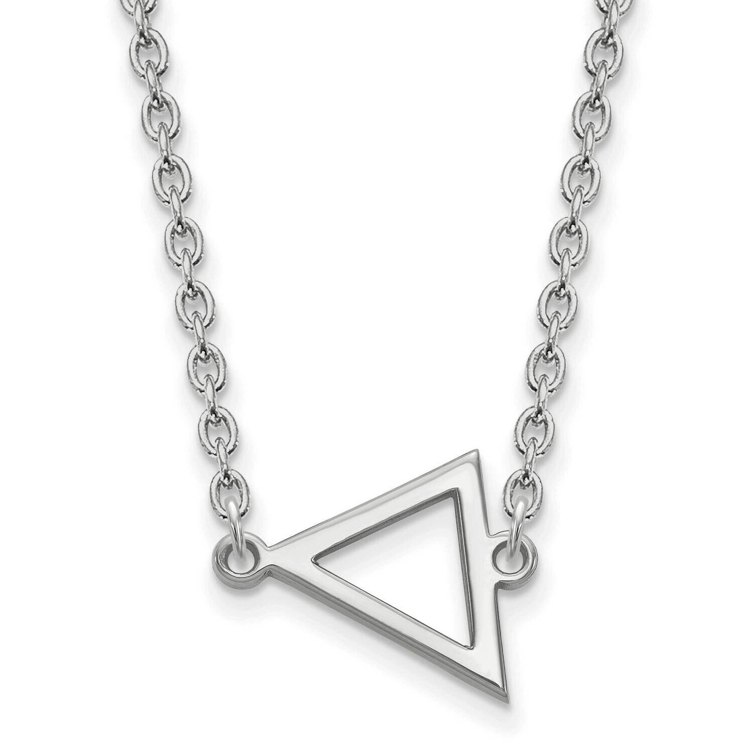 Miami University Small Triangle Pendant with Necklace Sterling Silver Rhodium-plated SS045MU-18, MP…