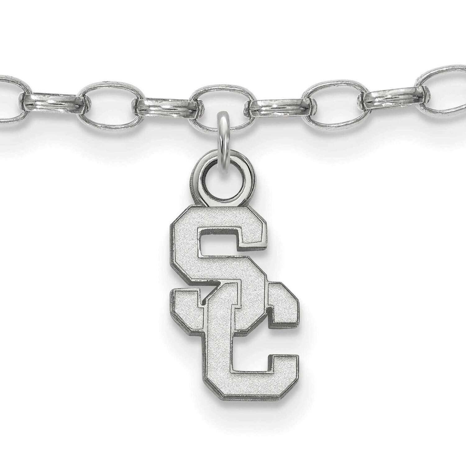 University of Southern California Anklet Sterling Silver Rhodium-plated SS056USC