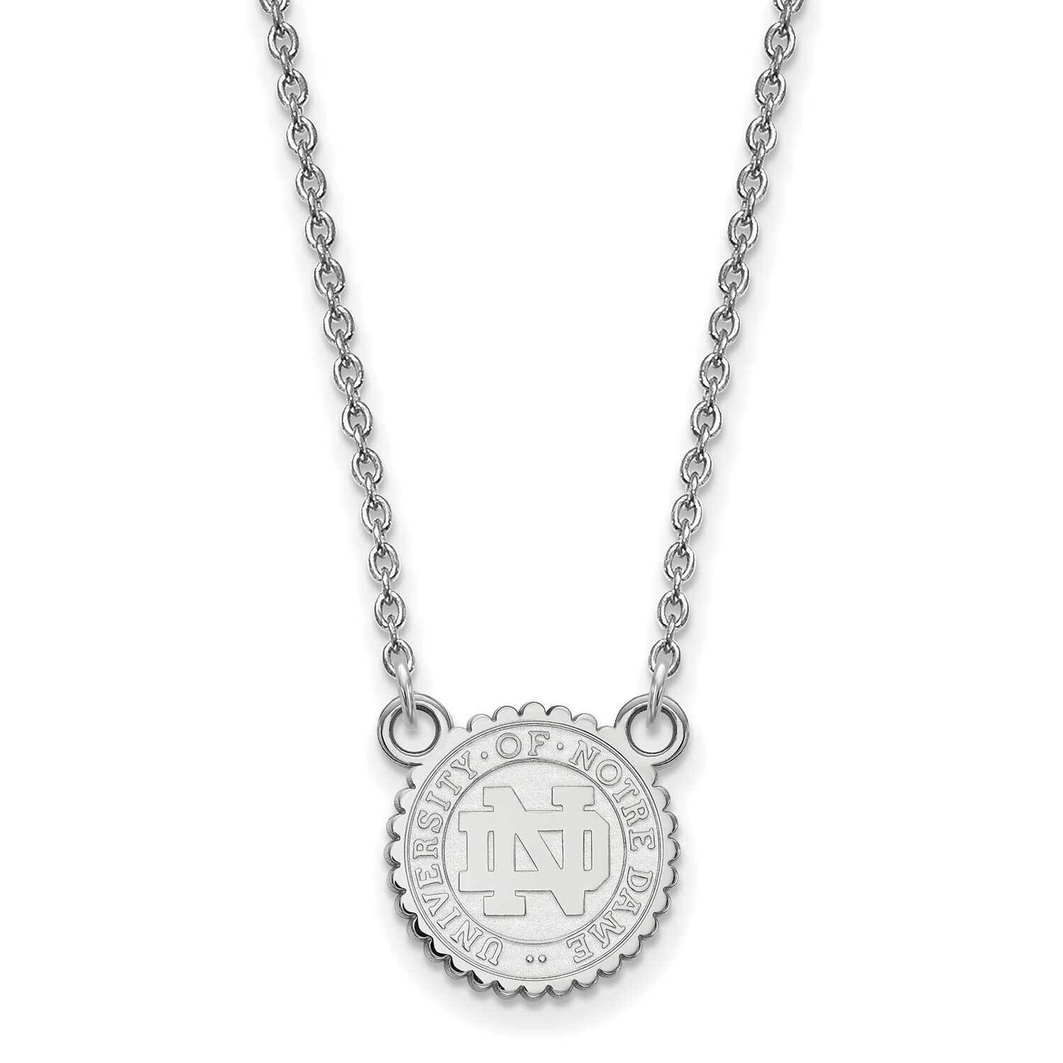 La University of Notre Dame Small Pendant with Necklace Sterling Silver SS074UND-18, MPN: SS074UND-…
