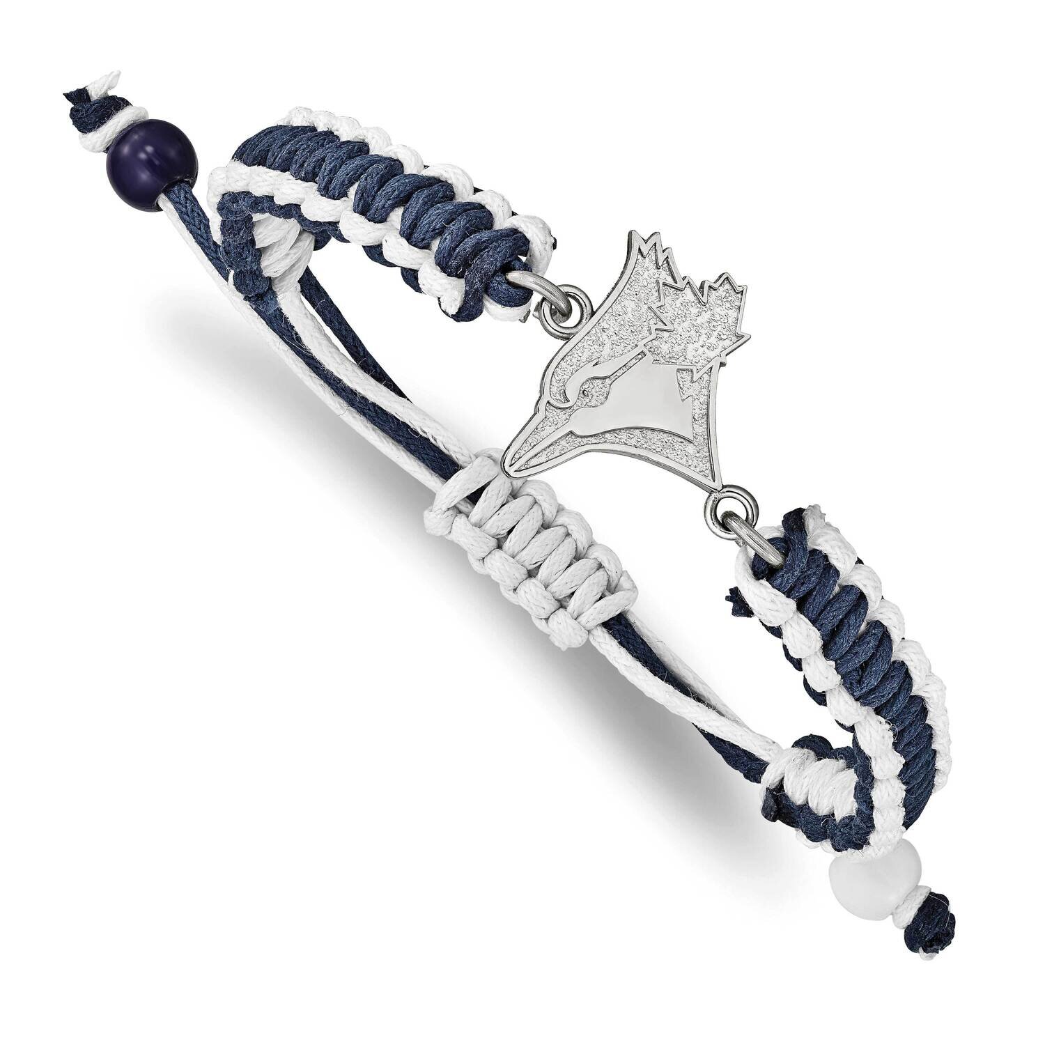 MLB Toronto Blue Jays Adjustable Cord Bracelet Stainless Steel ST514BLU, MPN: ST514BLU, 634401015662
