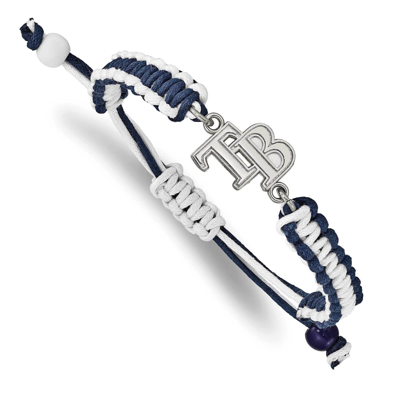 MLB Tampa Bay Rays Adjustable Cord Bracelet Stainless Steel ST514DEV, MPN: ST514DEV, 634401016126