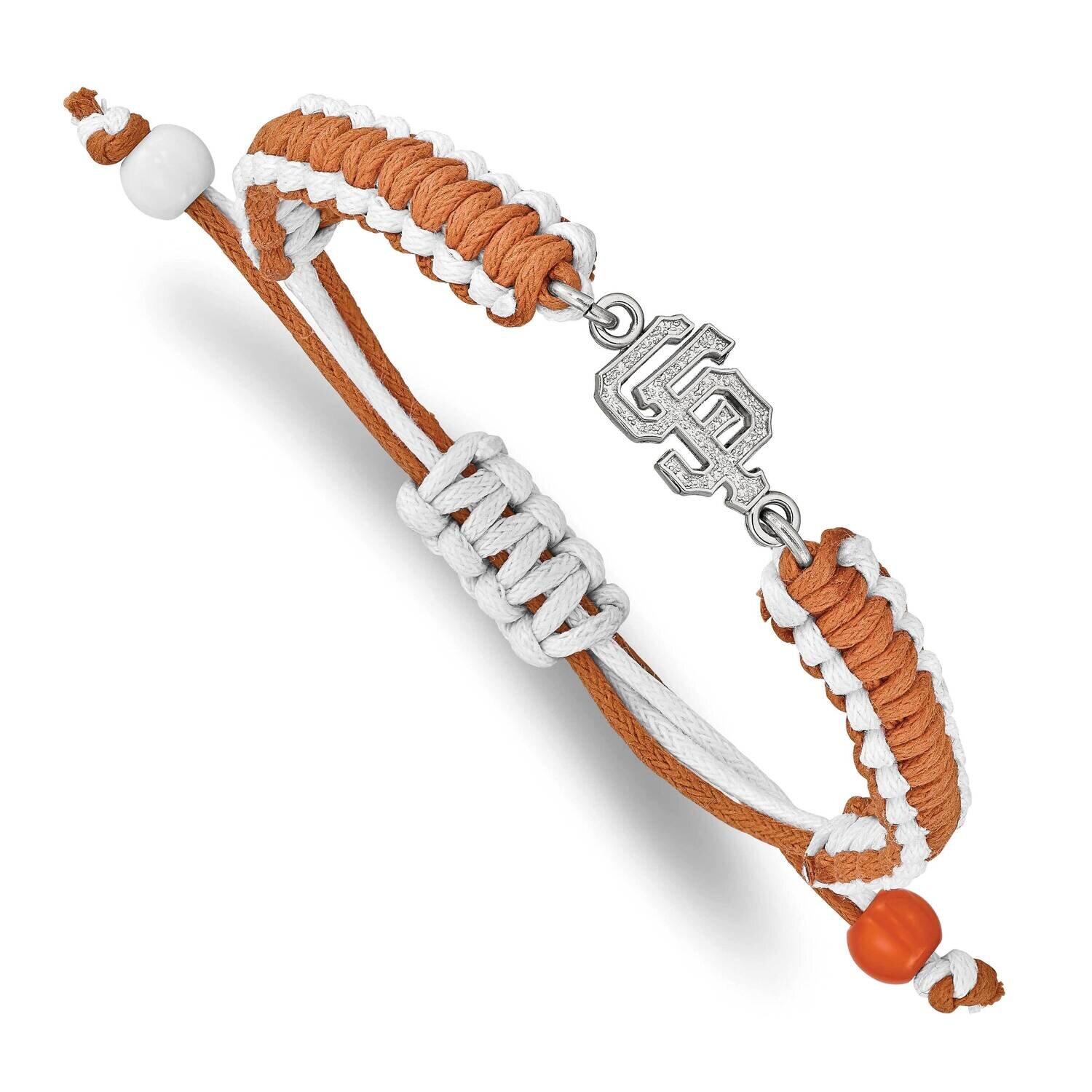 MLB San Francisco Giants Adjustable Cord Bracelet Stainless Steel ST514GIT