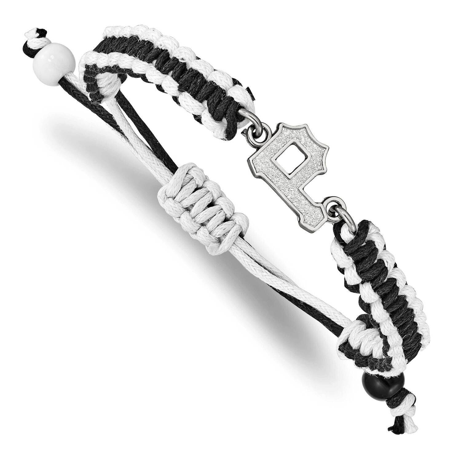 MLB Pittsburgh Pirates Adjustable Cord Bracelet Stainless Steel ST514PIR, MPN: ST514PIR, 6344010156…