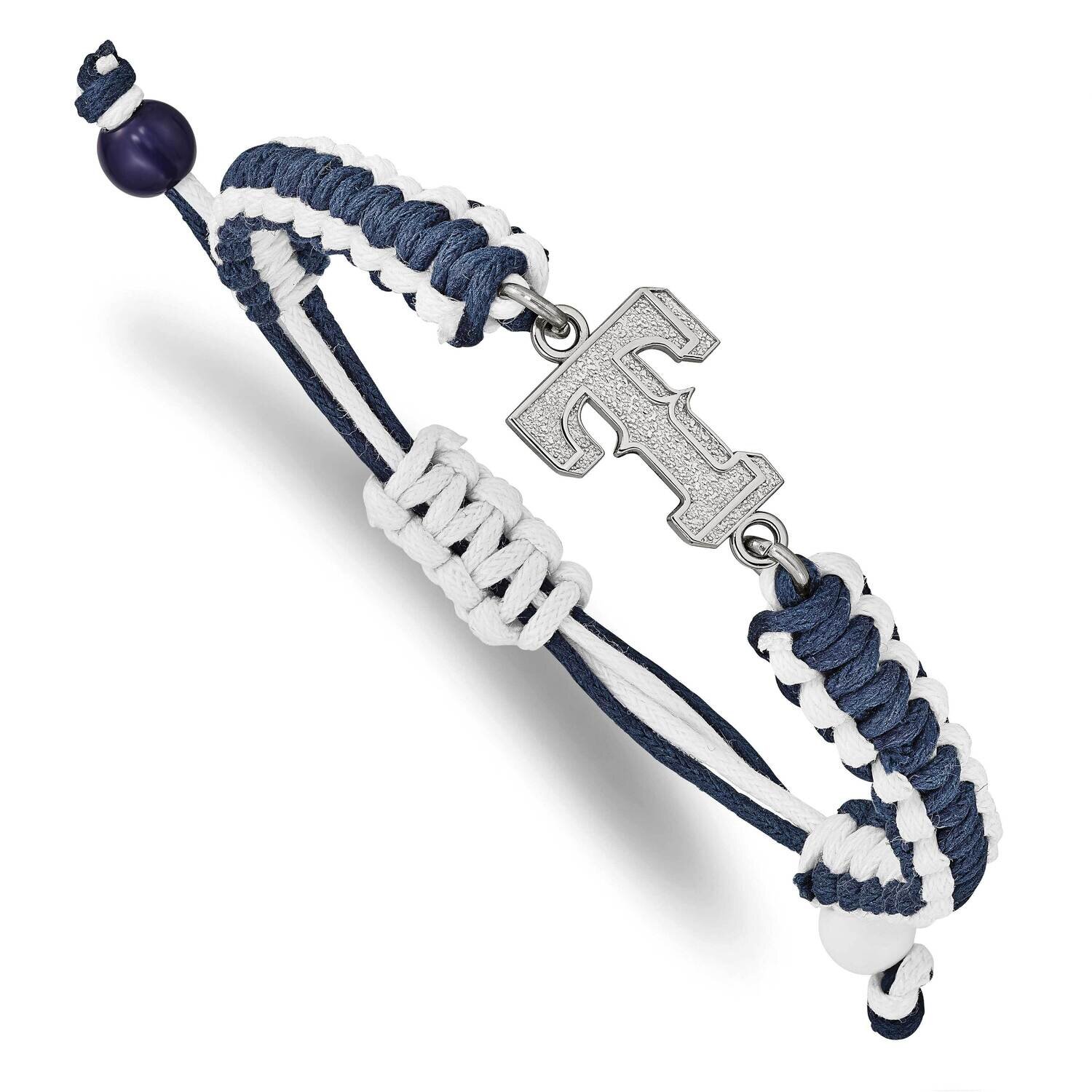 MLB Texas Rangers Adjustable Cord Bracelet Stainless Steel ST514RAN, MPN: ST514RAN, 634401015730