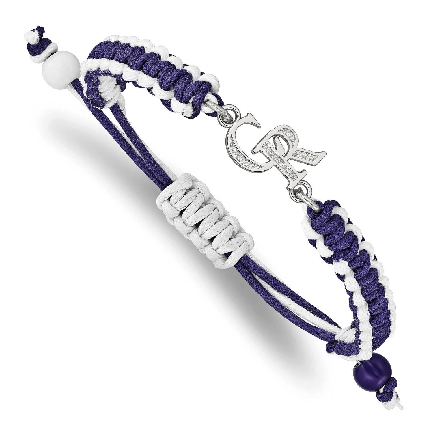 MLB Colorado Rockies Adjustable Cord Bracelet Stainless Steel ST514ROK, MPN: ST514ROK, 634401016096