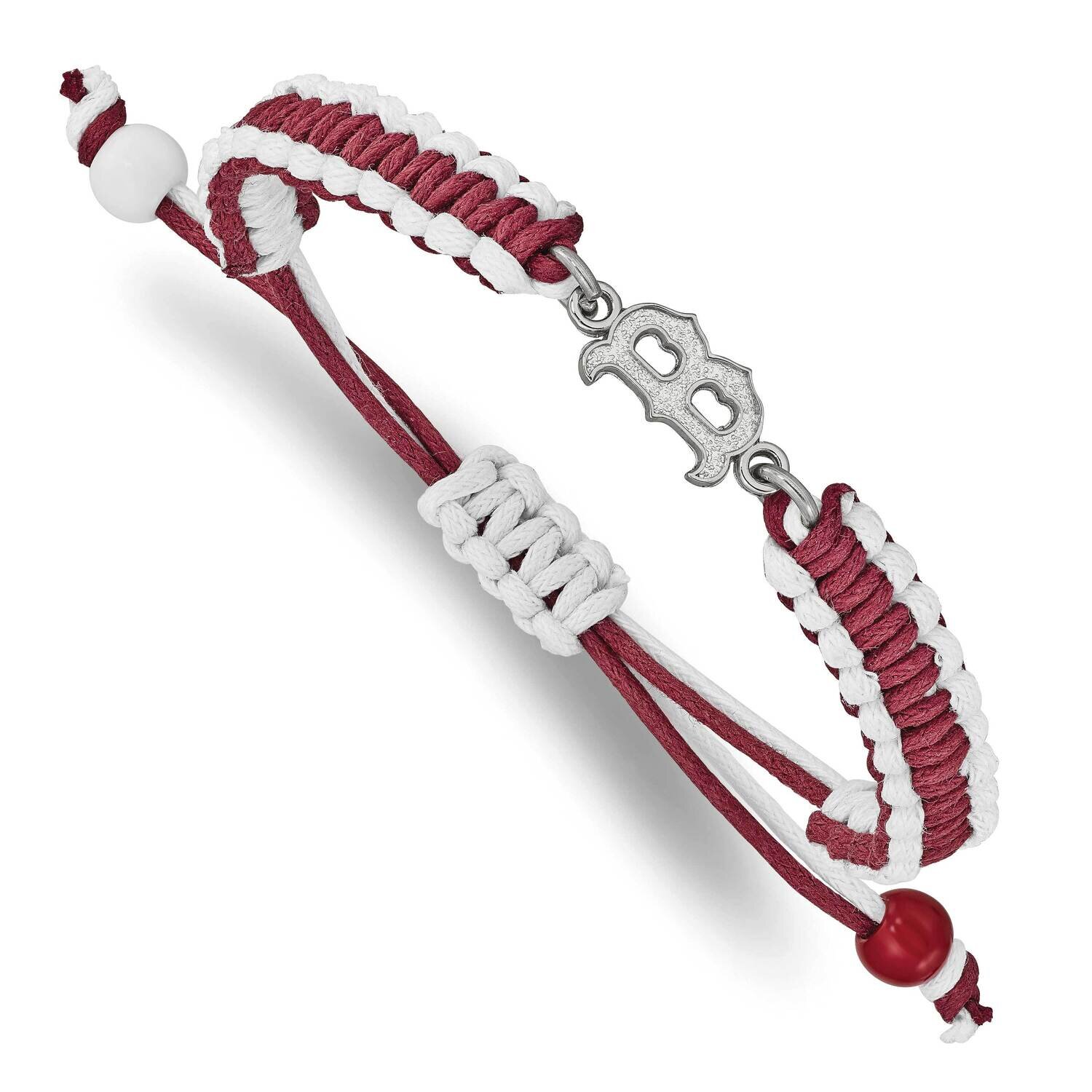 MLB Boston Red Sox Adjustable Cord Bracelet Stainless Steel ST514RSO