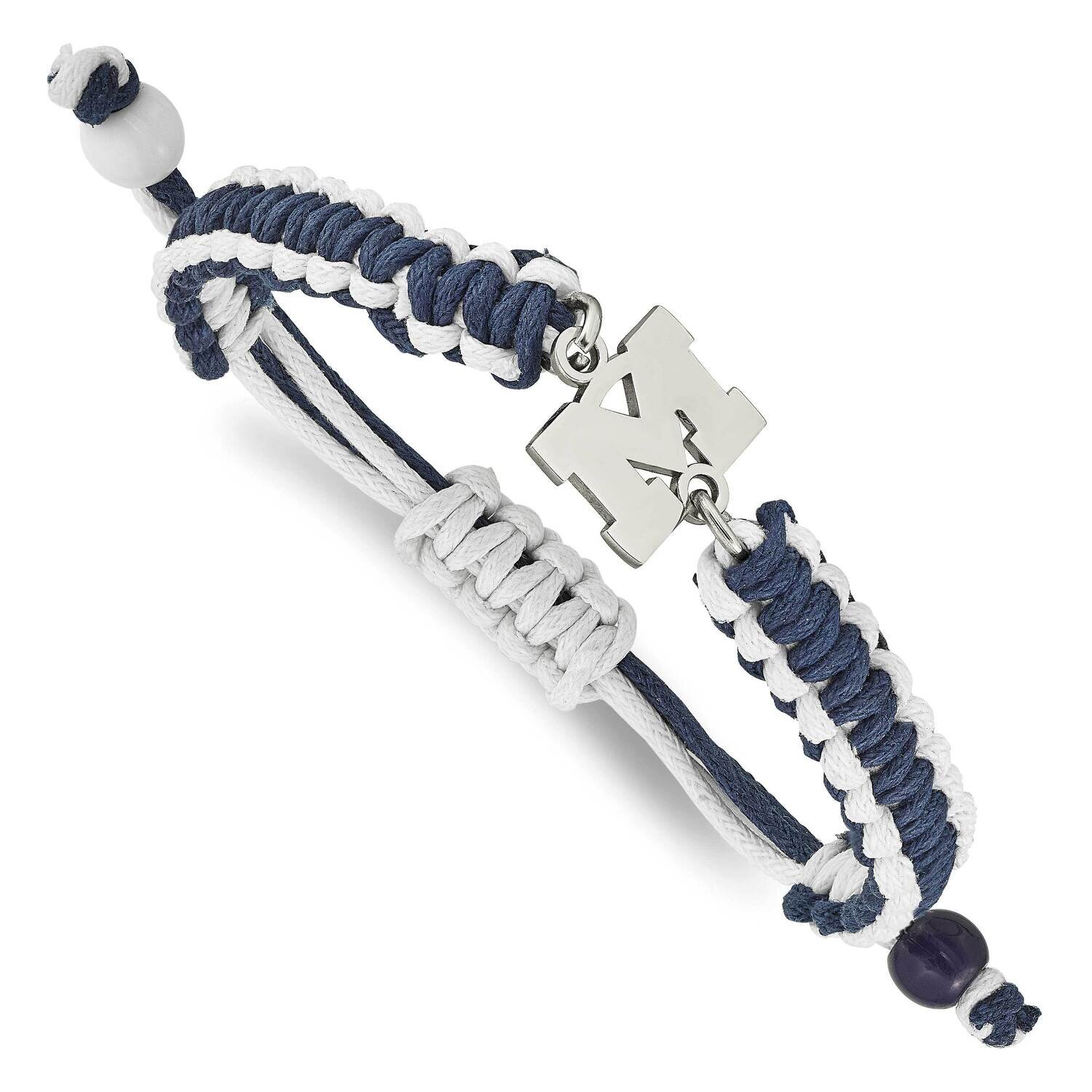 University of Michigan Adjustable Color Bracelet Stainless Steel ST514UM, MPN: ST514UM, 191101207440