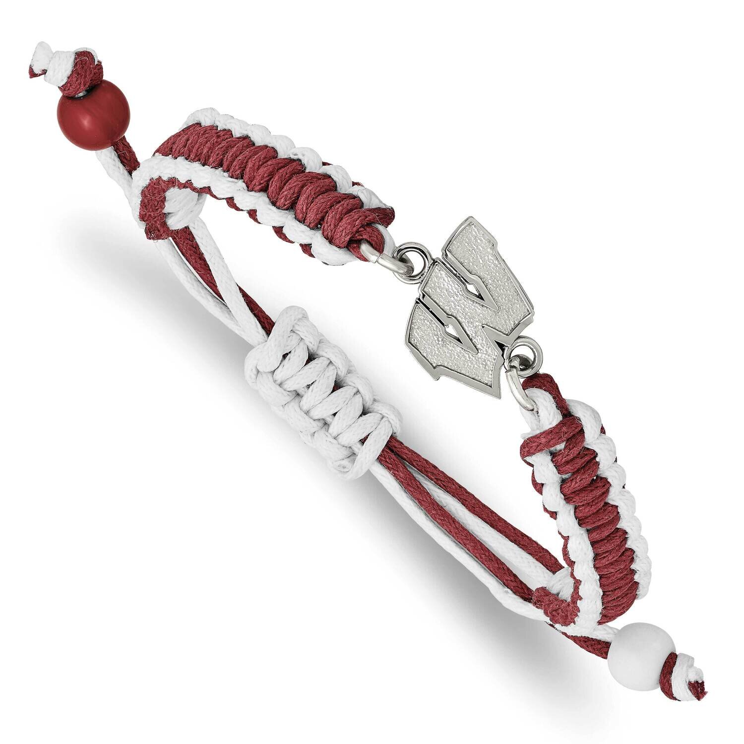 University of Wisconsin Adjustable Cord Bracelet Stainless Steel ST514UWI, MPN: ST514UWI, 191101900…