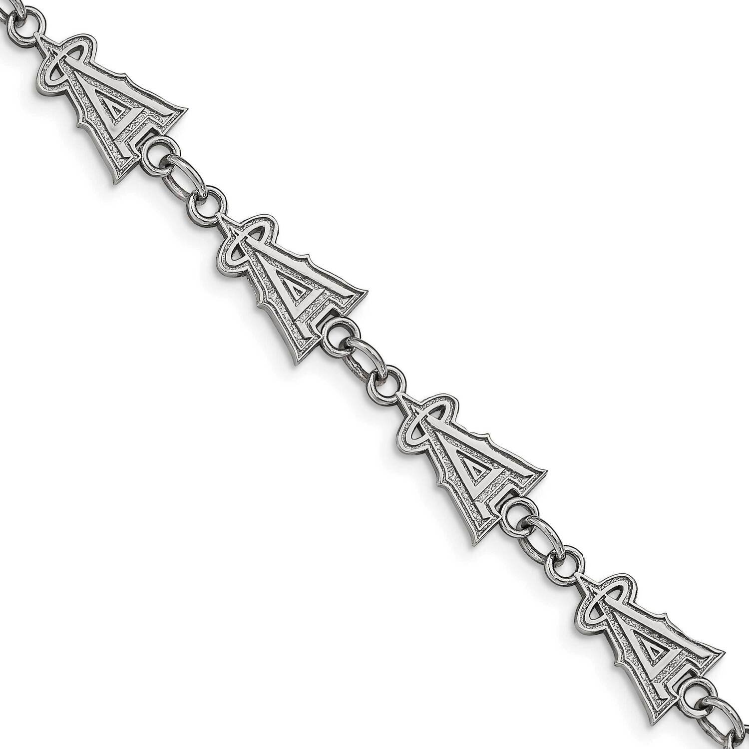 MLB Los Angeles Angels Logo On 1.5 In Extender Bracelet Stainless Steel ST515ANG, MPN: ST515ANG, 19…