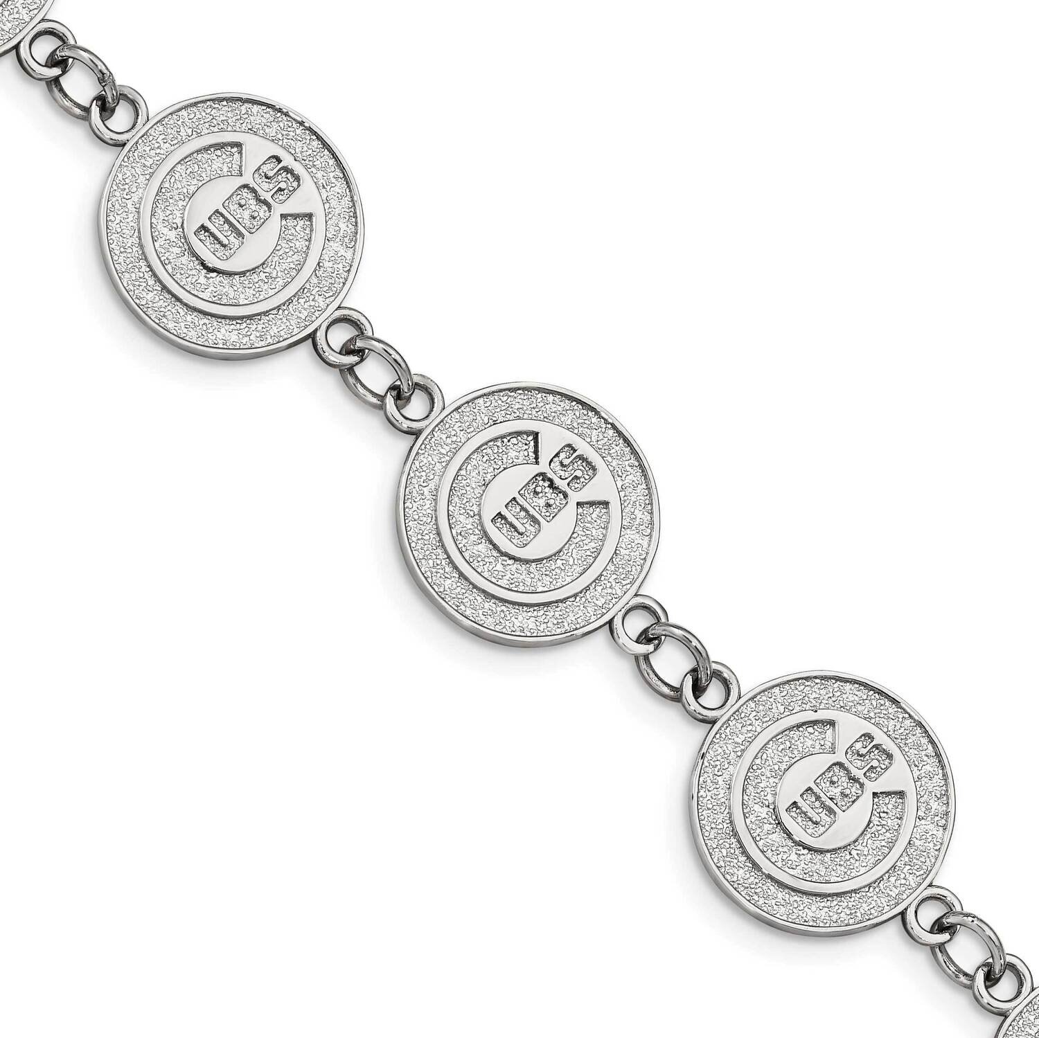 MLB Chicago Cubs Logo 1.5 In Extension Bracelet Stainless Steel ST515CUB, MPN: ST515CUB, 1911012217…
