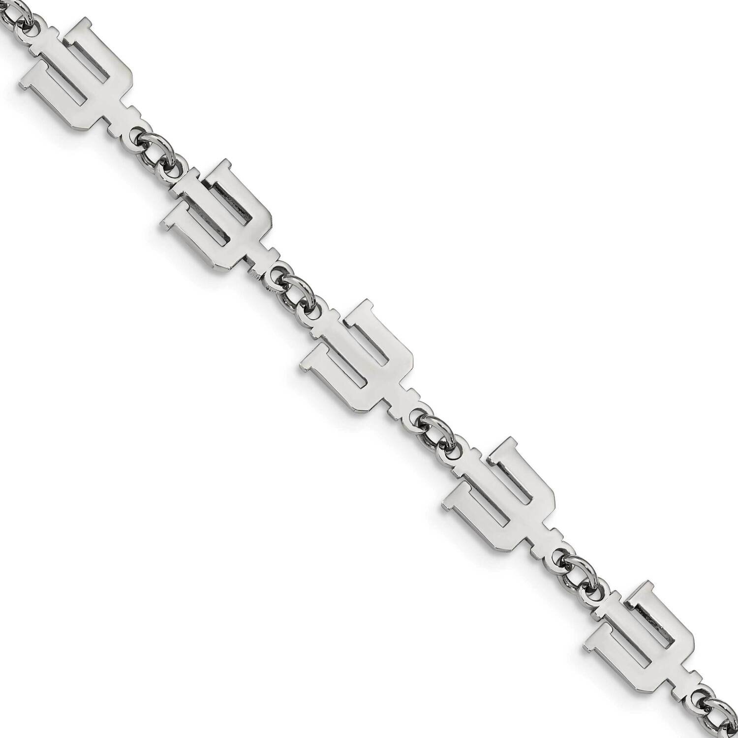 Indiana University Logo Link with 1.5 In Extender Bracelet Stainless Steel ST515IU, MPN: ST515IU, 6…