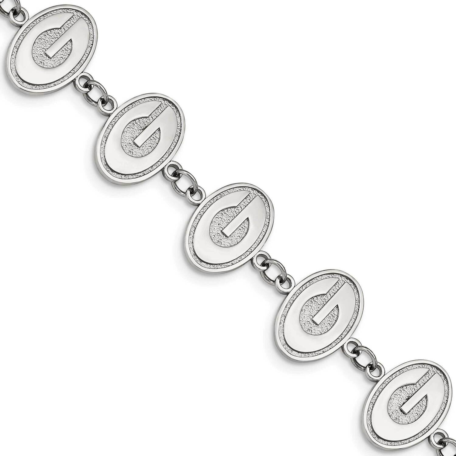 University of Georgia Logo Link with 1.5 In Extender Bracelet Stainless Steel ST515UGA, MPN: ST515U…