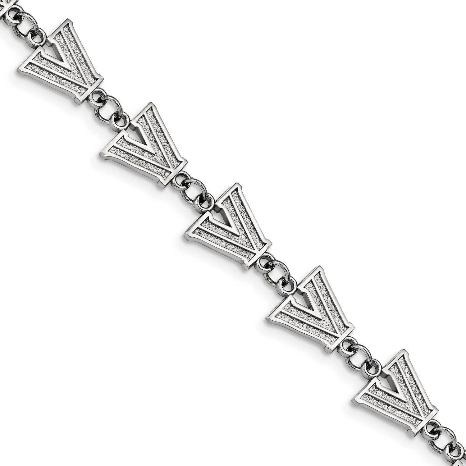 Villanova University Logo Link with 2 inch Extender Bracelet Stainless Steel ST515VIL, MPN: ST515VI…