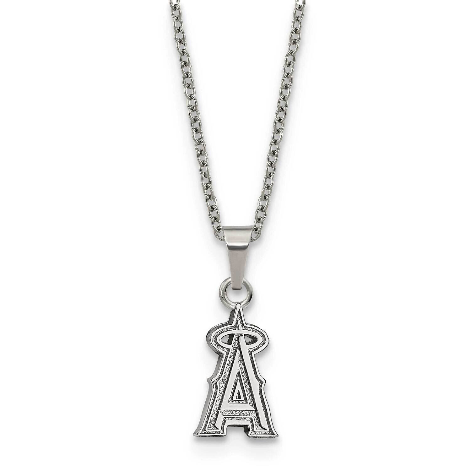 MLB Los Angeles Angels Pendant On 2 inch Extender Necklac Stainless Steel ST516ANG