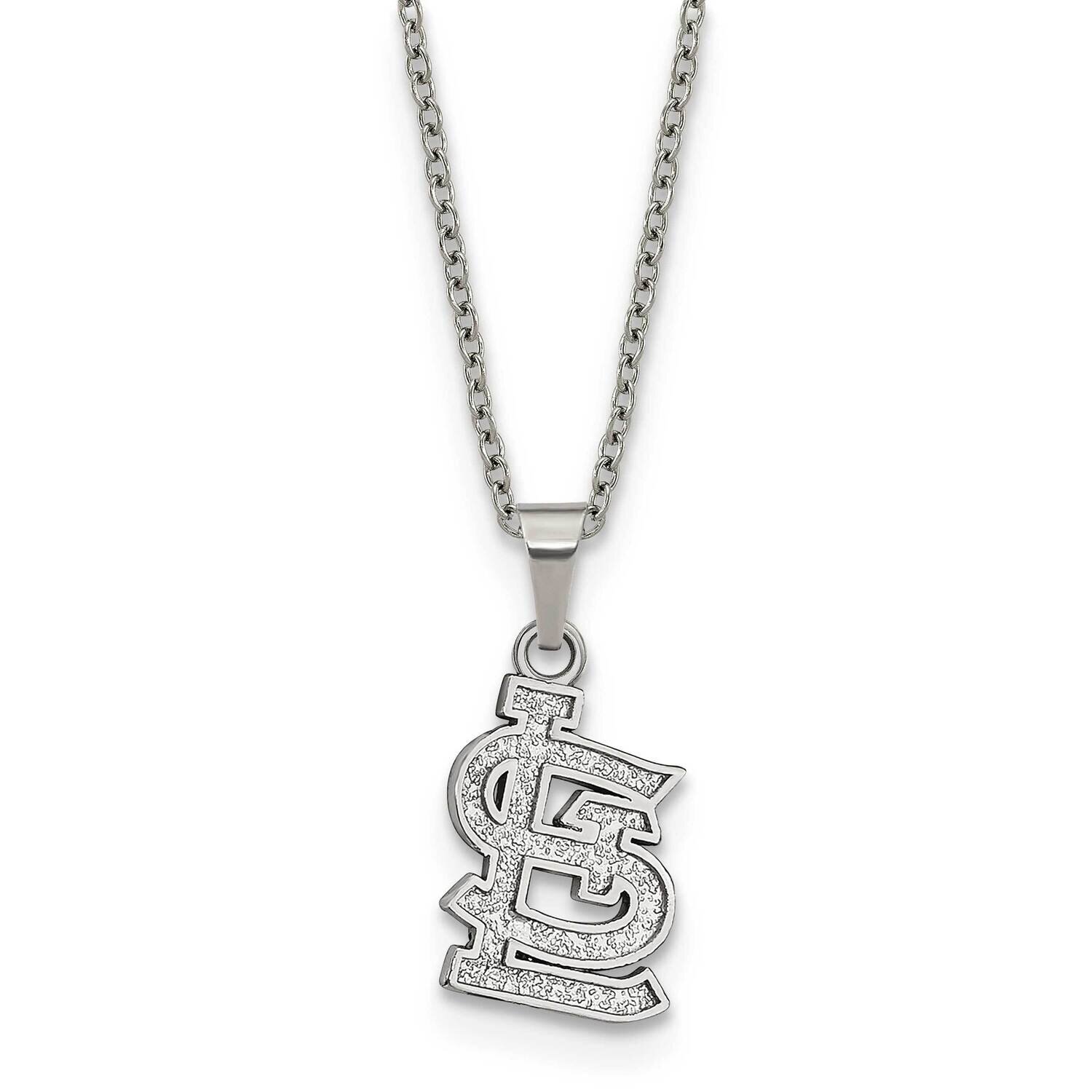 MLB St. Louis Cardinals Pendant with 2 inch Extender Necklac Stainless Steel ST516CRD