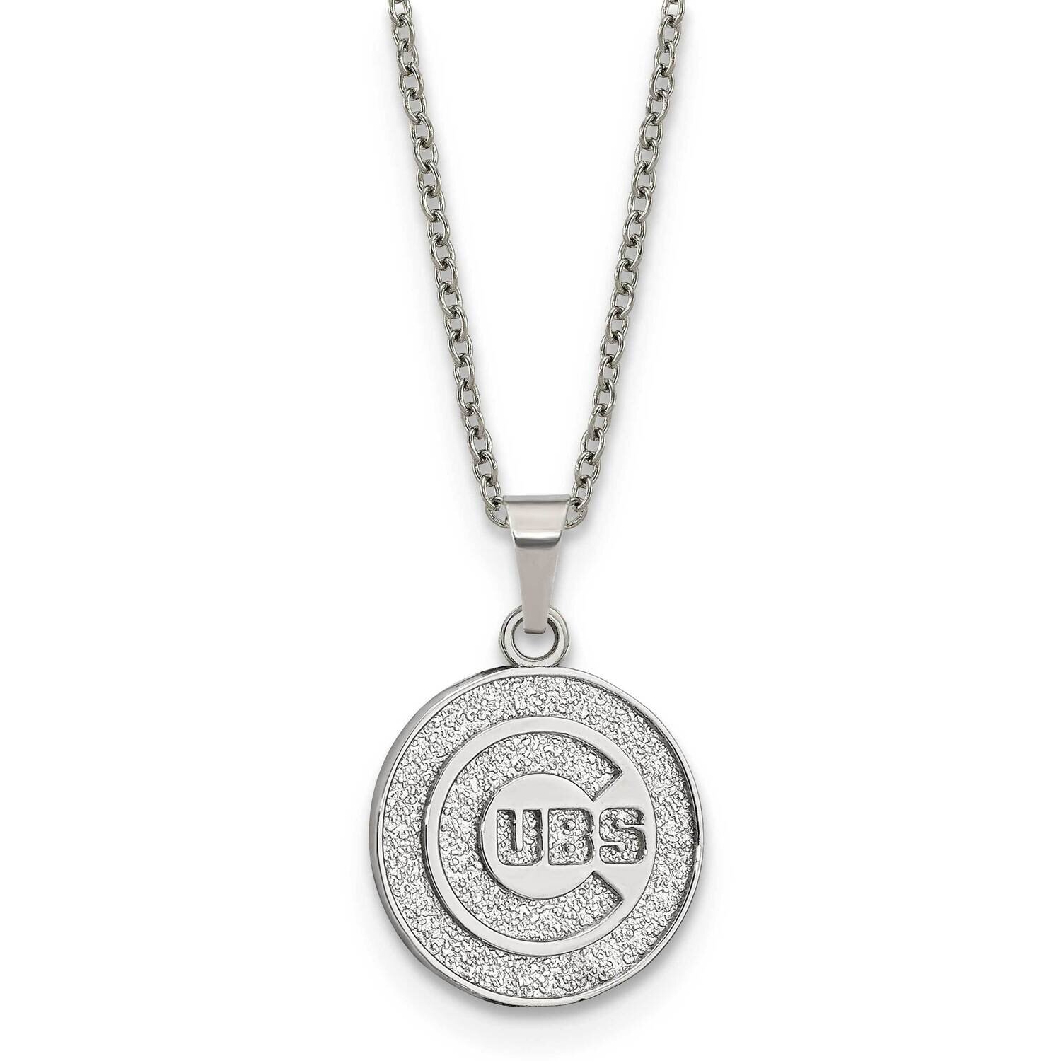 MLB Chicago Cubs Pendant On 2 In Extension Necklace Stainless Steel ST516CUB
