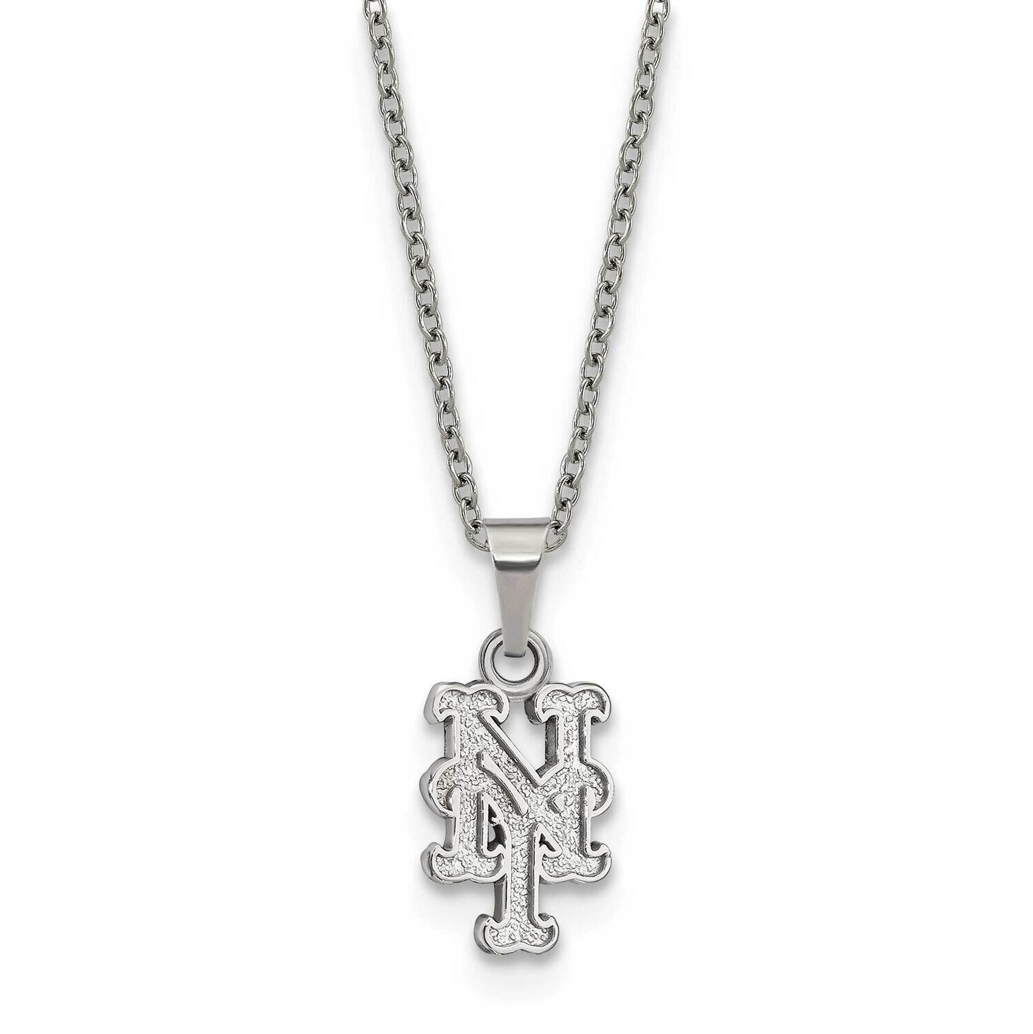 MLB New York Mets On Chain with 2 inch Extender Necklace Stainless Steel ST516MET