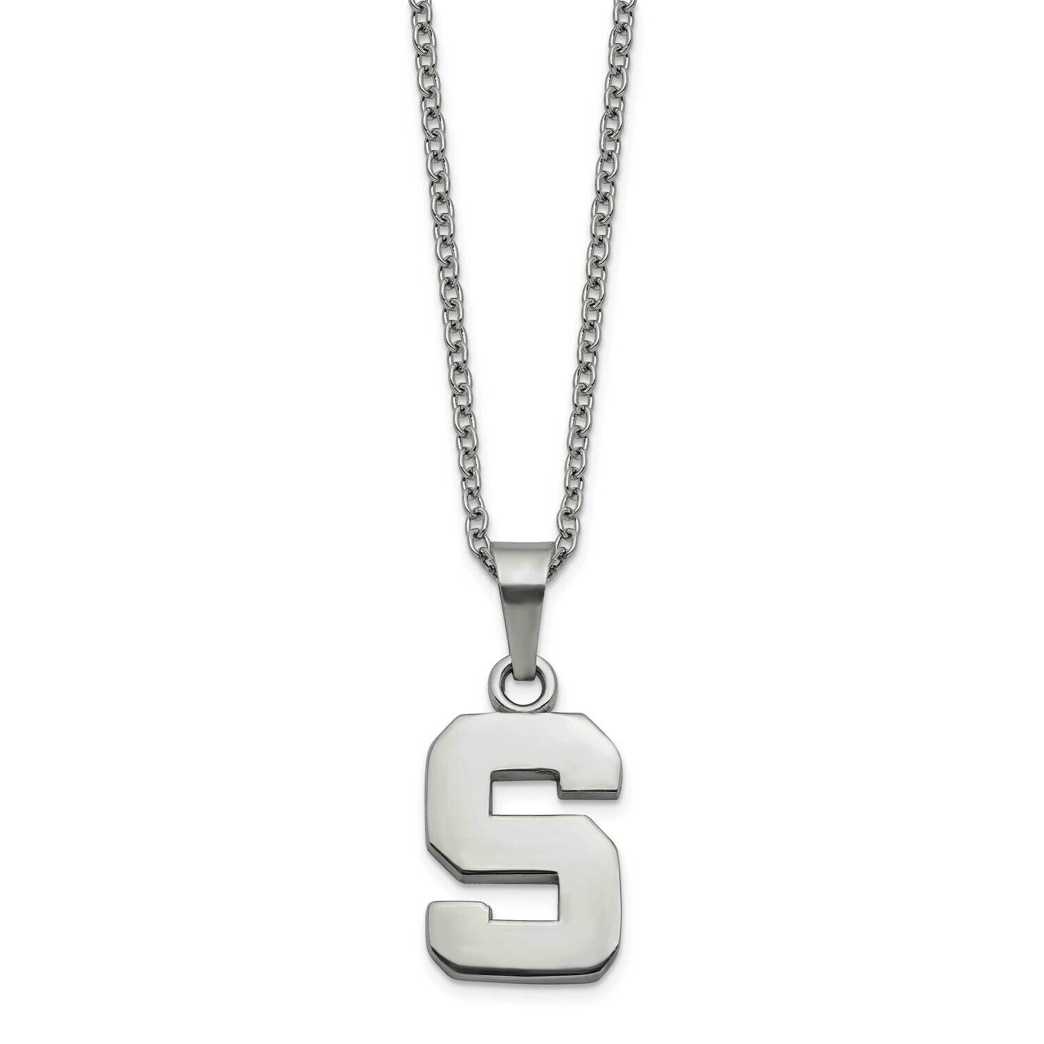 Michigan State University Pendant & Chain with 2 In Ex Stainless Steel ST516MIS