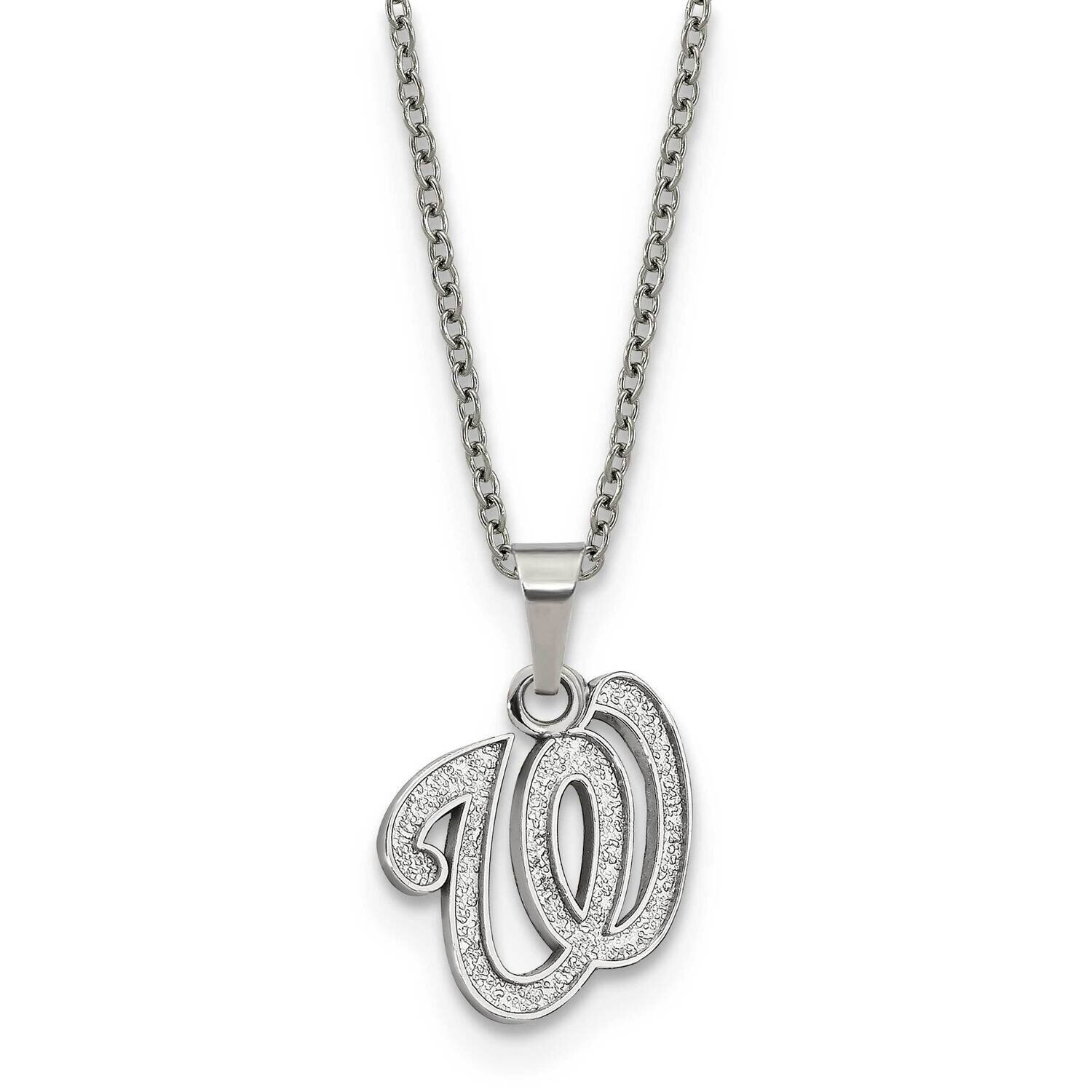 MLB Washington Nationals Pendant with 2 inch Extender Neckla Stainless Steel ST516NAT