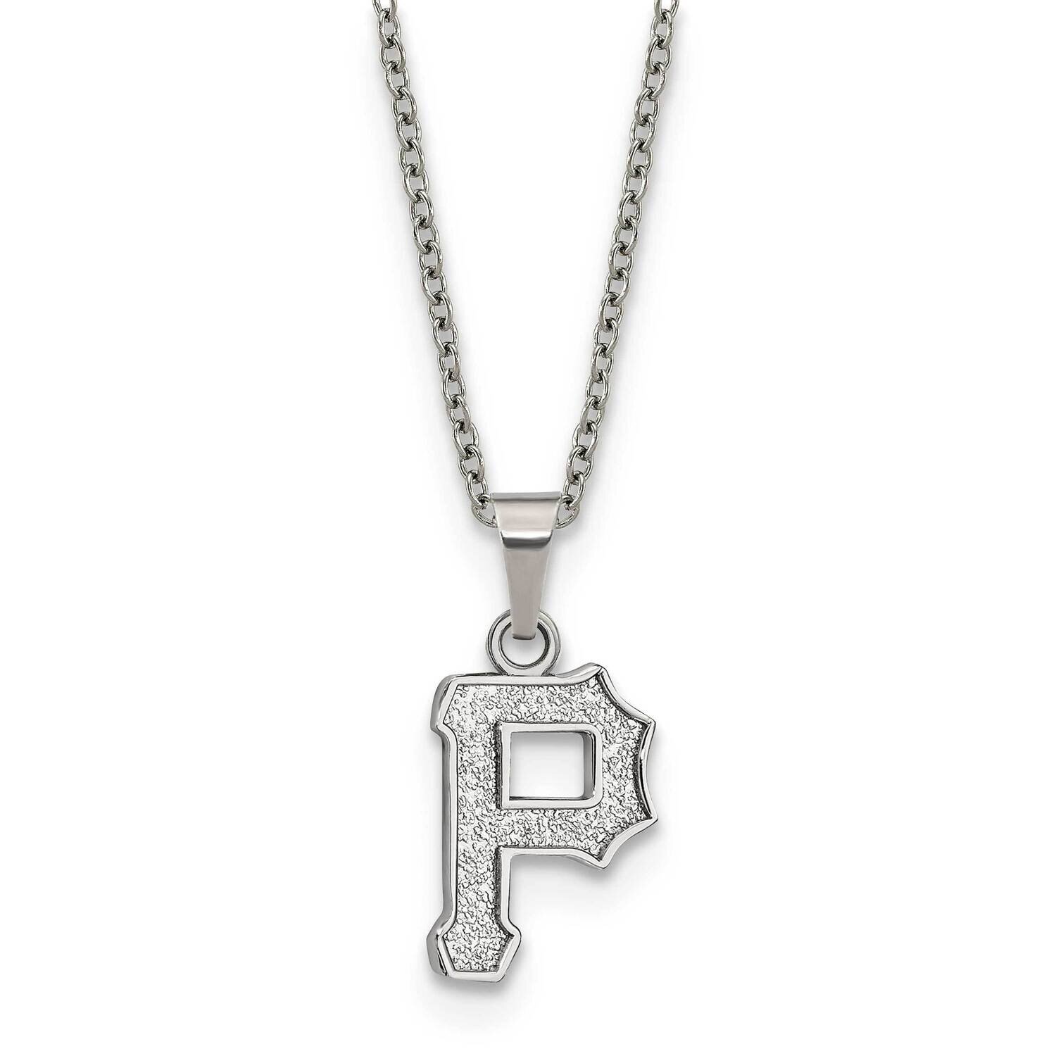 MLB Pittsburgh Pirates Pendant with 2 inch Extender Necklace Stainless Steel ST516PIR