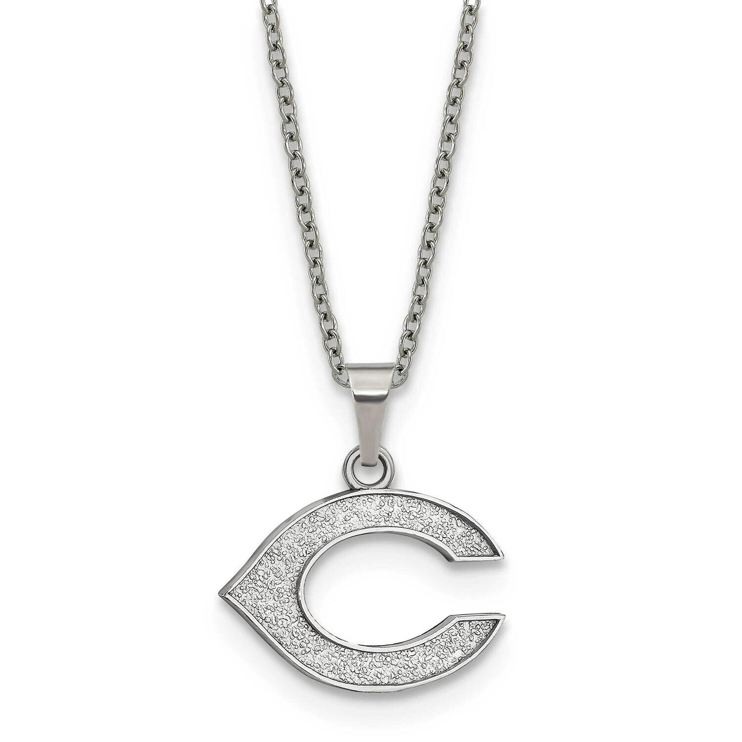 MLB Cincinnati Reds Pendant On 2 inch Extender Necklace Stainless Steel ST516RDS