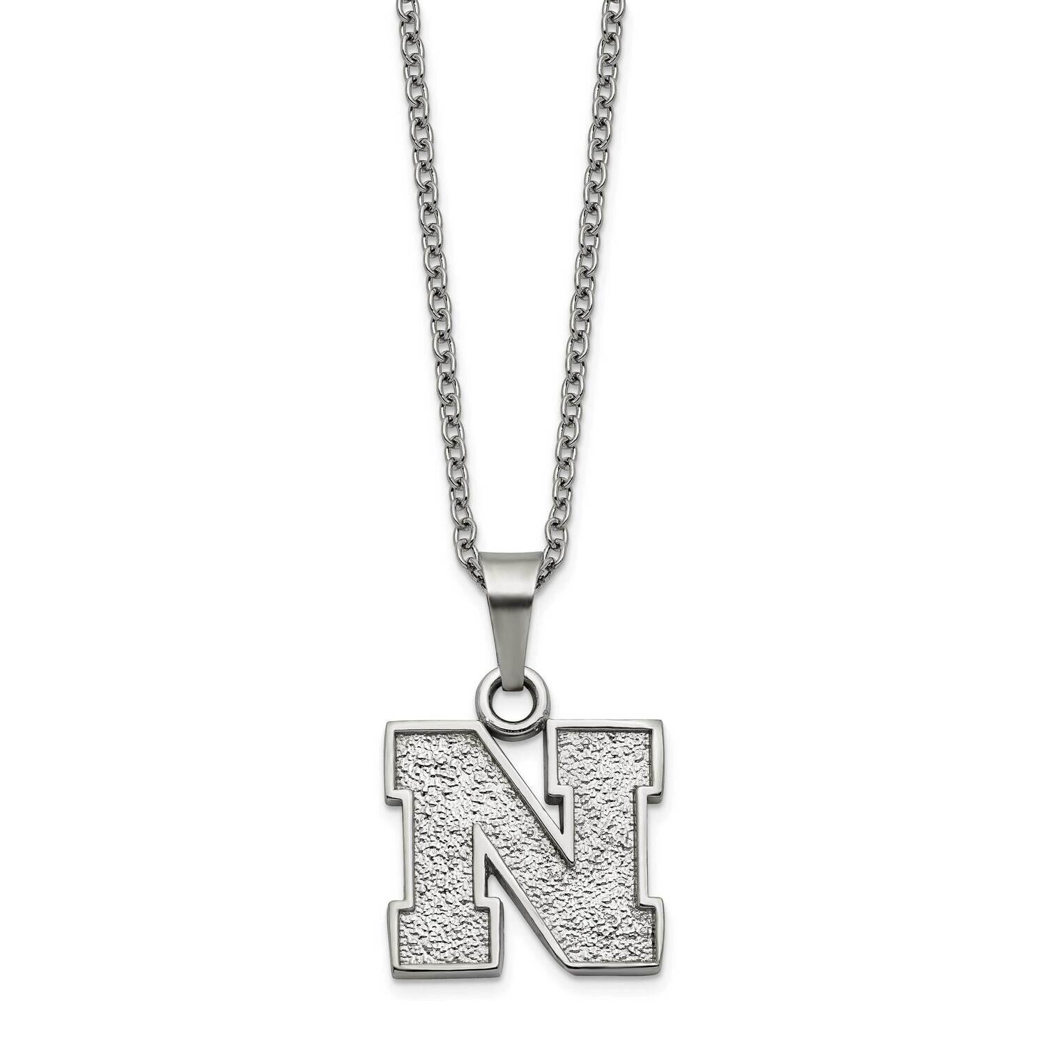 University of Nebraska Pendant &amp; Chain with 2In Extender N Stainless Steel ST516UNE, MPN: ST516UNE,…