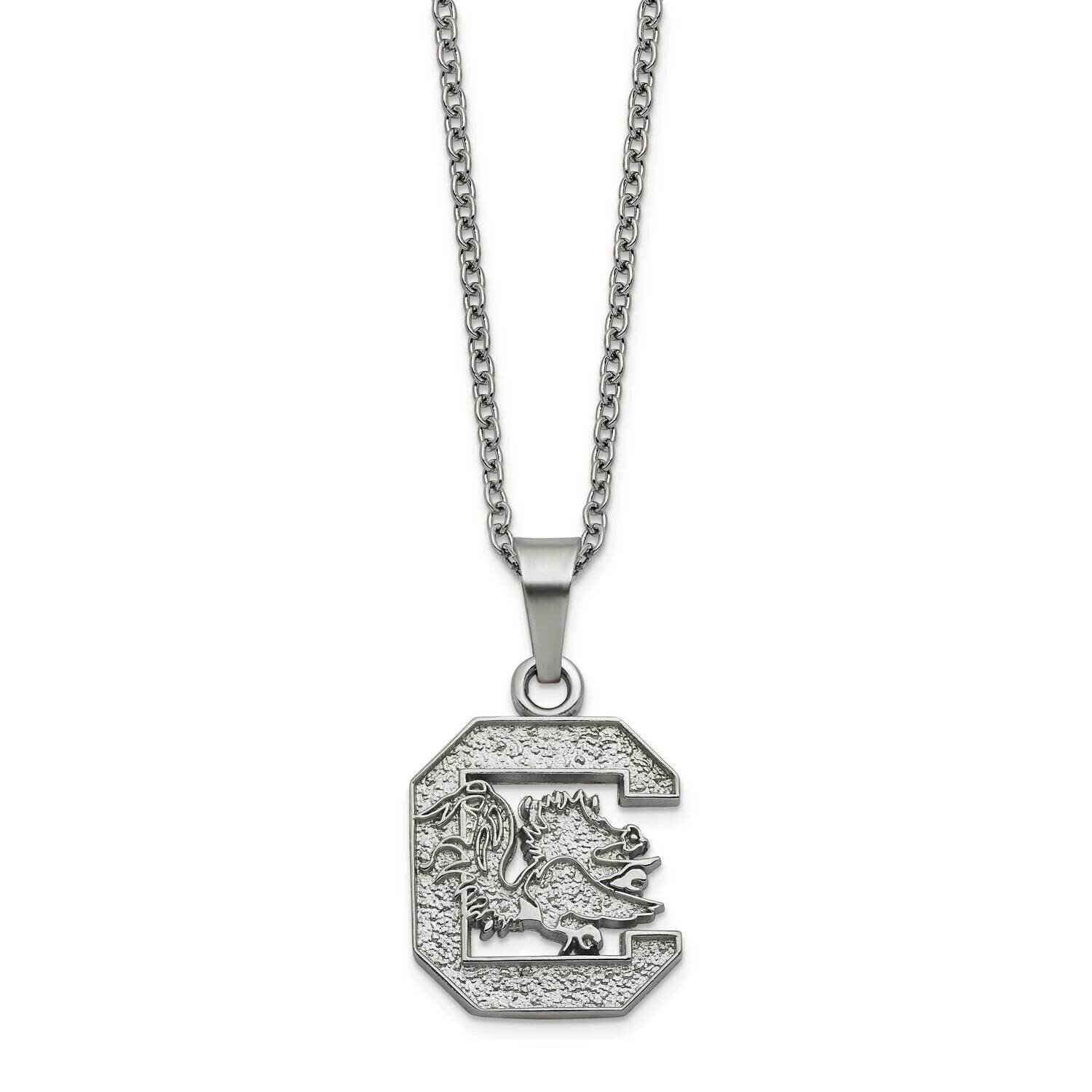 University of South Carolina Pendant &amp; Chain with 2 In Ext. Stainless Steel ST516USO, MPN: ST516USO…