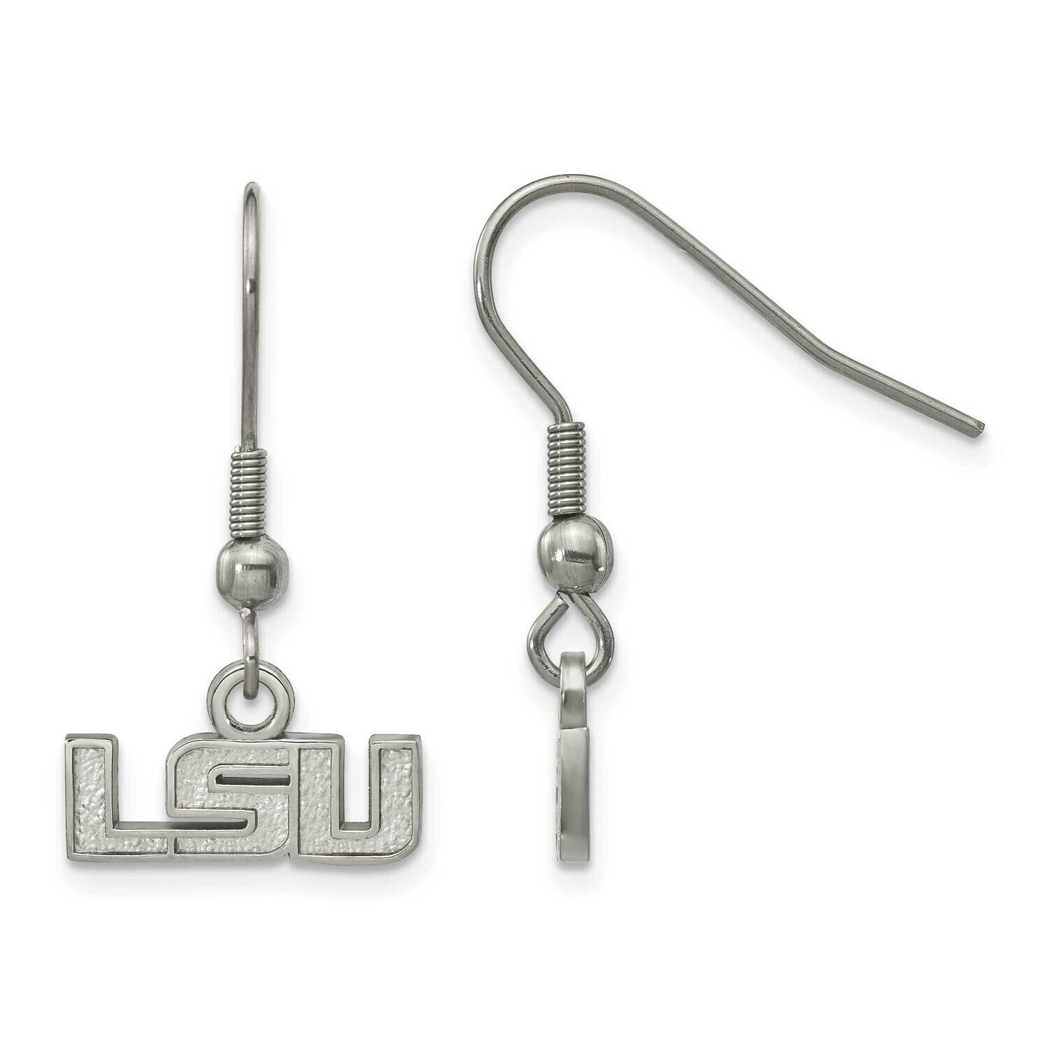 Lsu Dangle Earrings Stainless Steel ST517LSU, MPN: ST517LSU, 634401015396