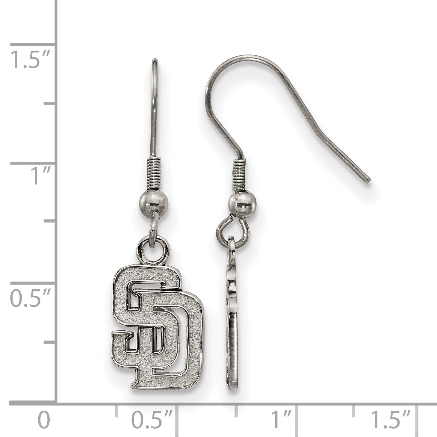 MLB San Diego Padres Dangle Earrings Stainless Steel ST517PAD