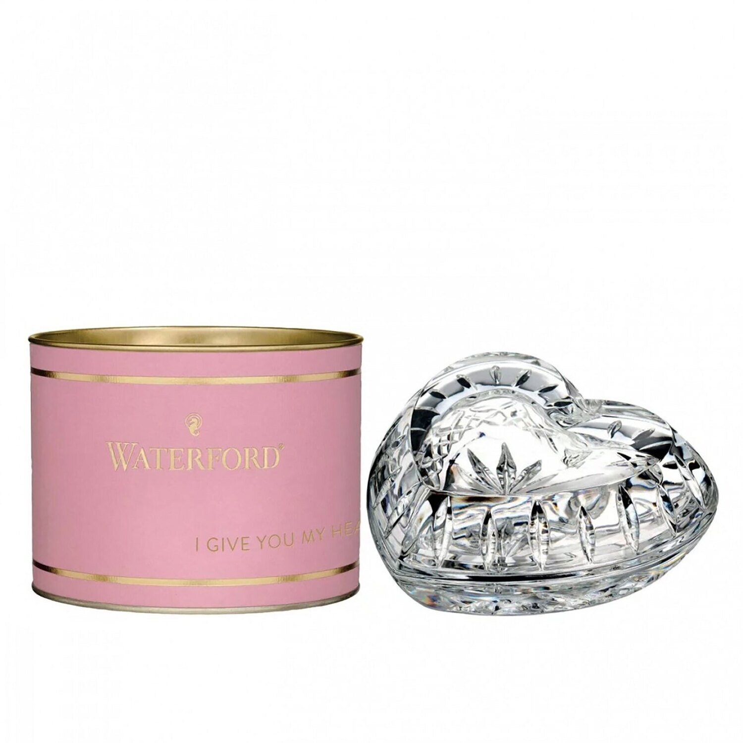 Waterford Giftology Heart Box 4.5 Inch Pink Tube 40008574