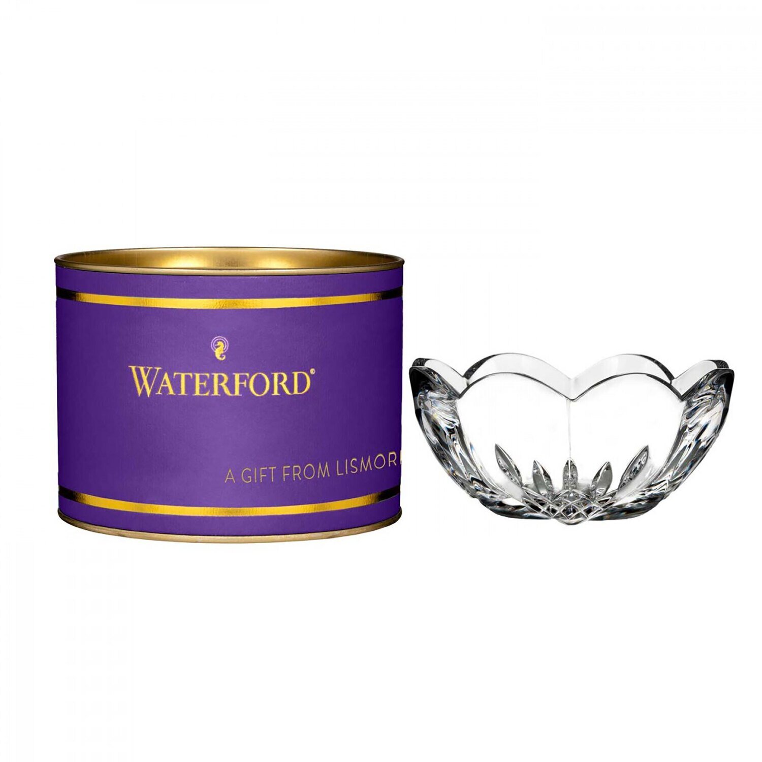Waterford Giftology Lismore Heart Bowl 4 Inch Purple Tube 40016058