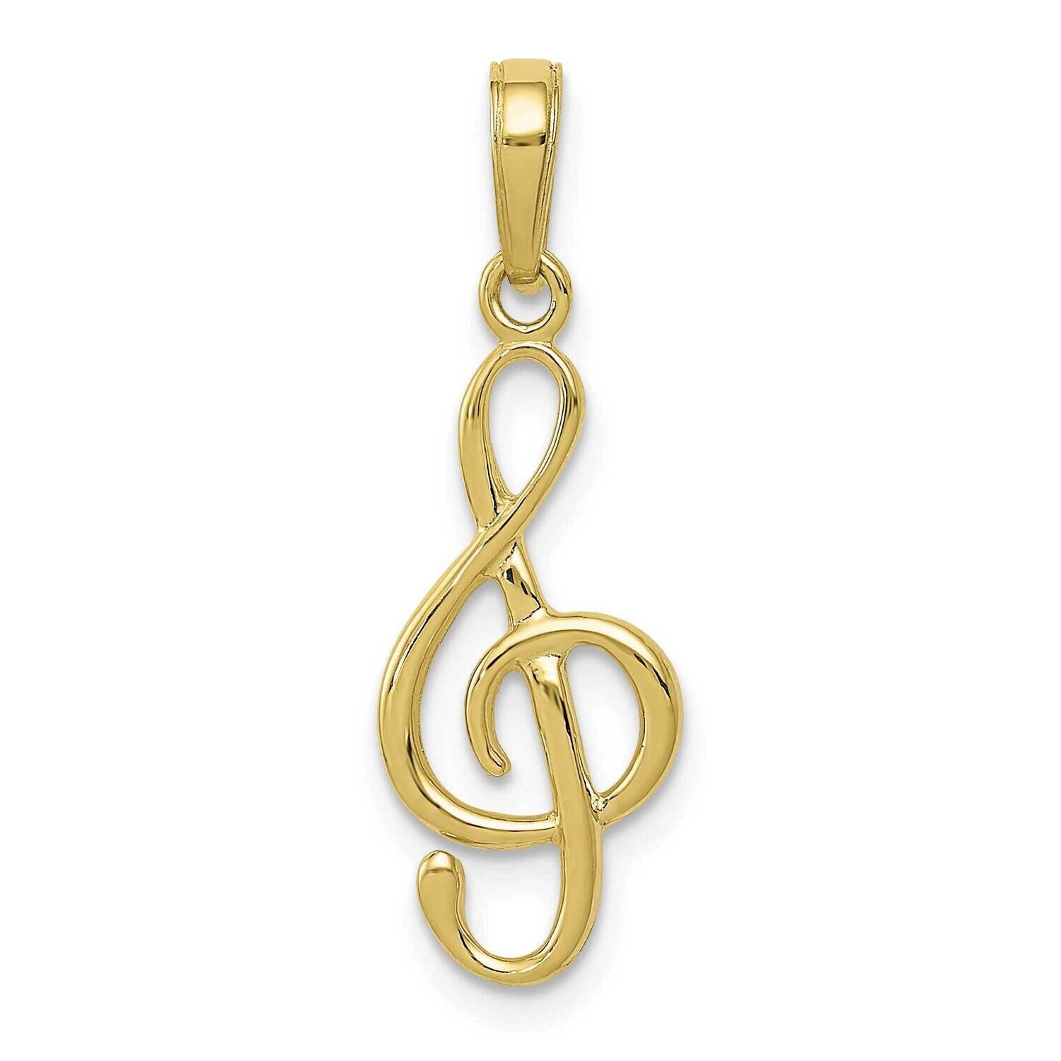 3-D Treble Clef Pendant 10k Gold 10A2192, MPN: 10A2192, 63721817708