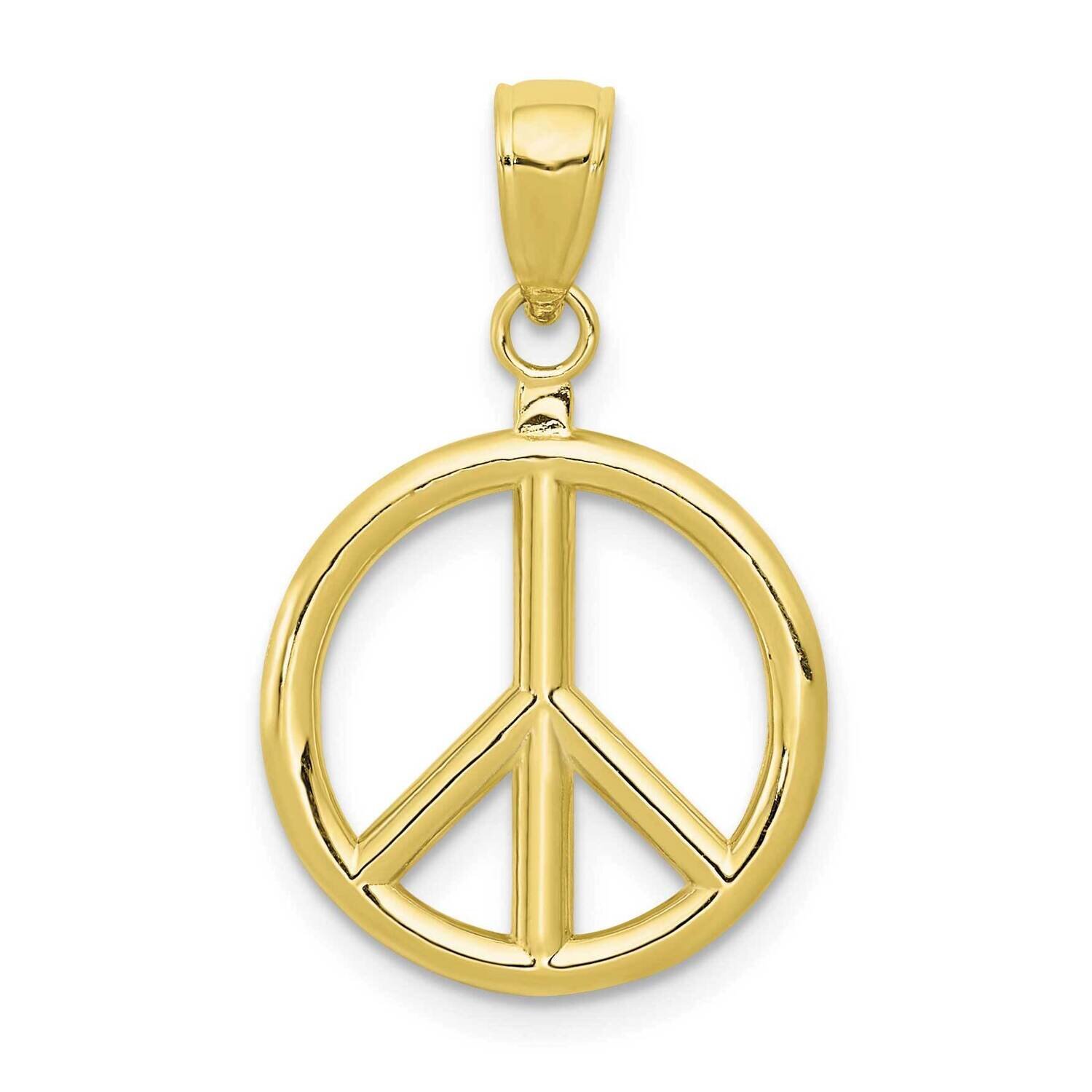 Peace Symbol Pendant 10k Gold 10C2247