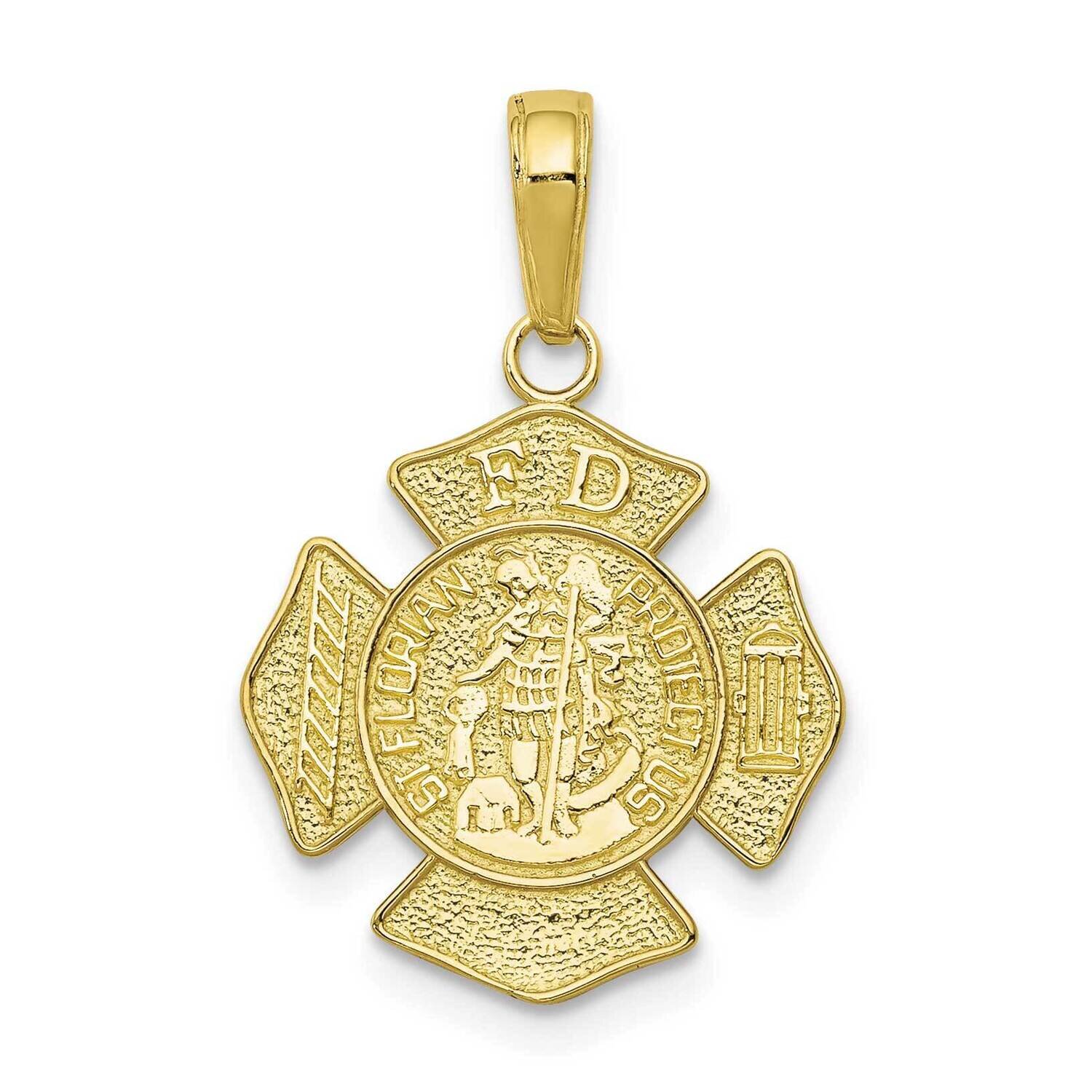 St. Florian Protect Us Fire Dept. Pendant 10k Gold 10C2258, MPN: 10C2258,
