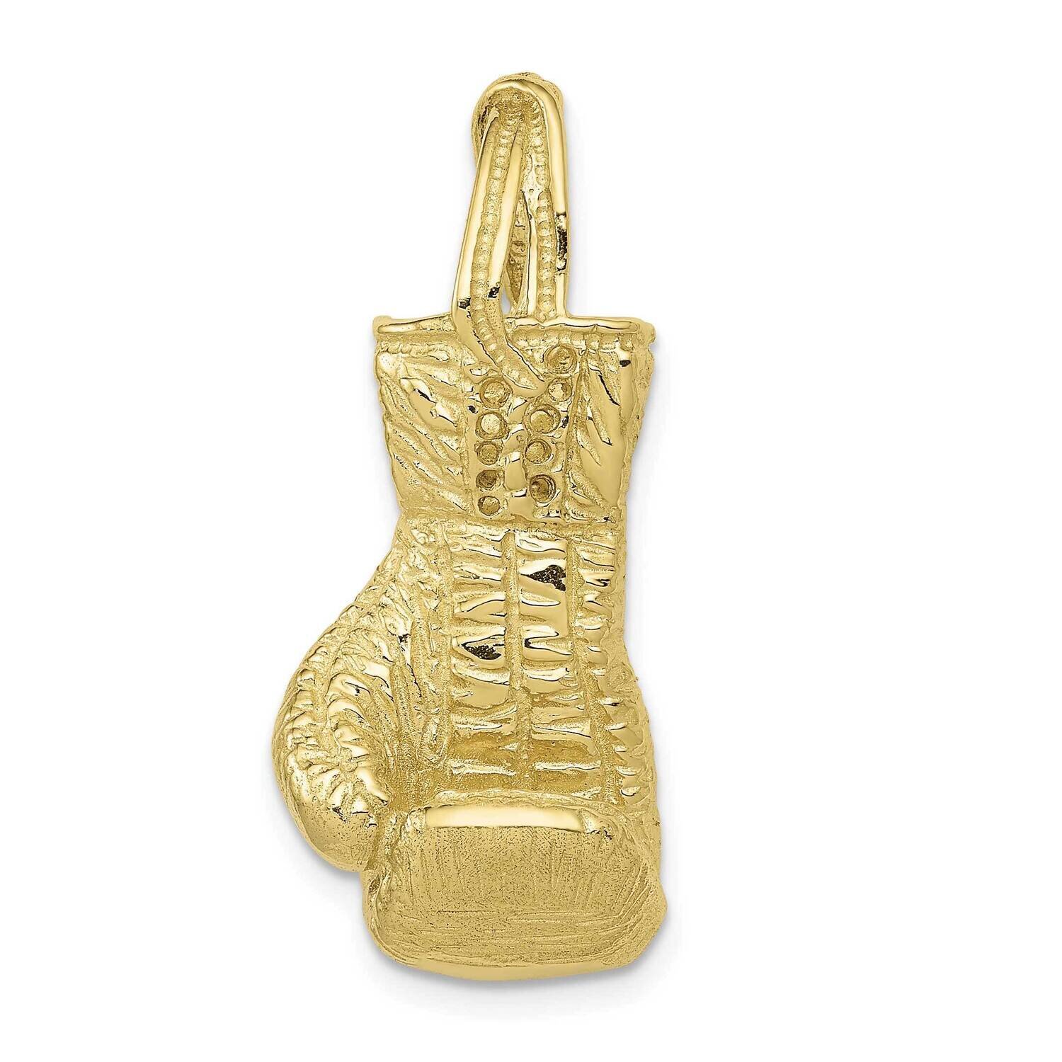 Hollow Polished 3-Dimensional Boxing Glove Pendant 10k Gold 10C2645, MPN: 10C2645,