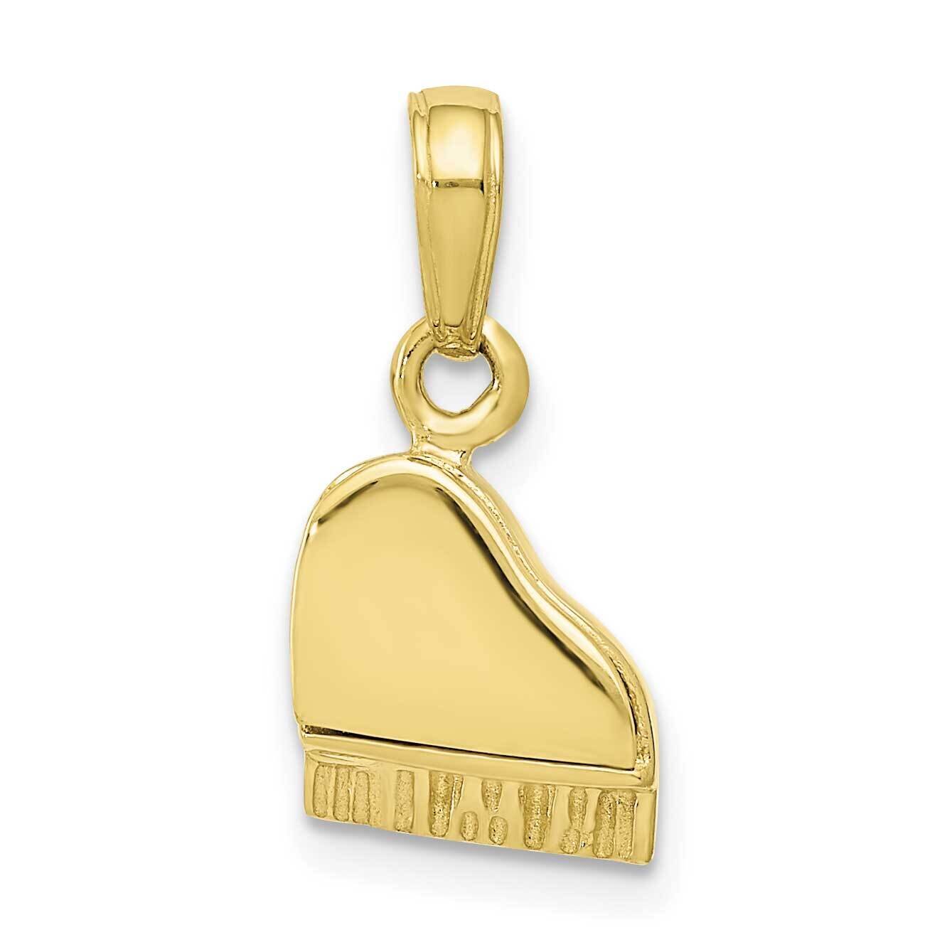 3-D Lid Opens Piano Pendant 10k Gold 10C3123, MPN: 10C3123, 63721818682
