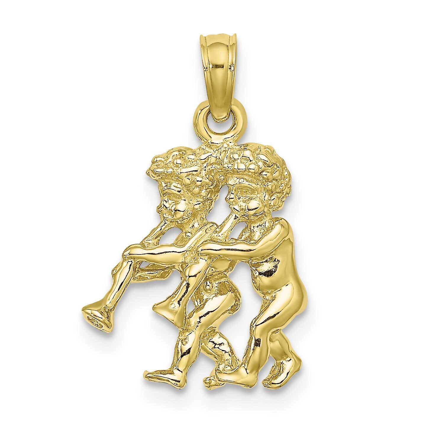 3-D Gemini Zodiac Pendant 10k Gold 10C3145, MPN: 10C3145,