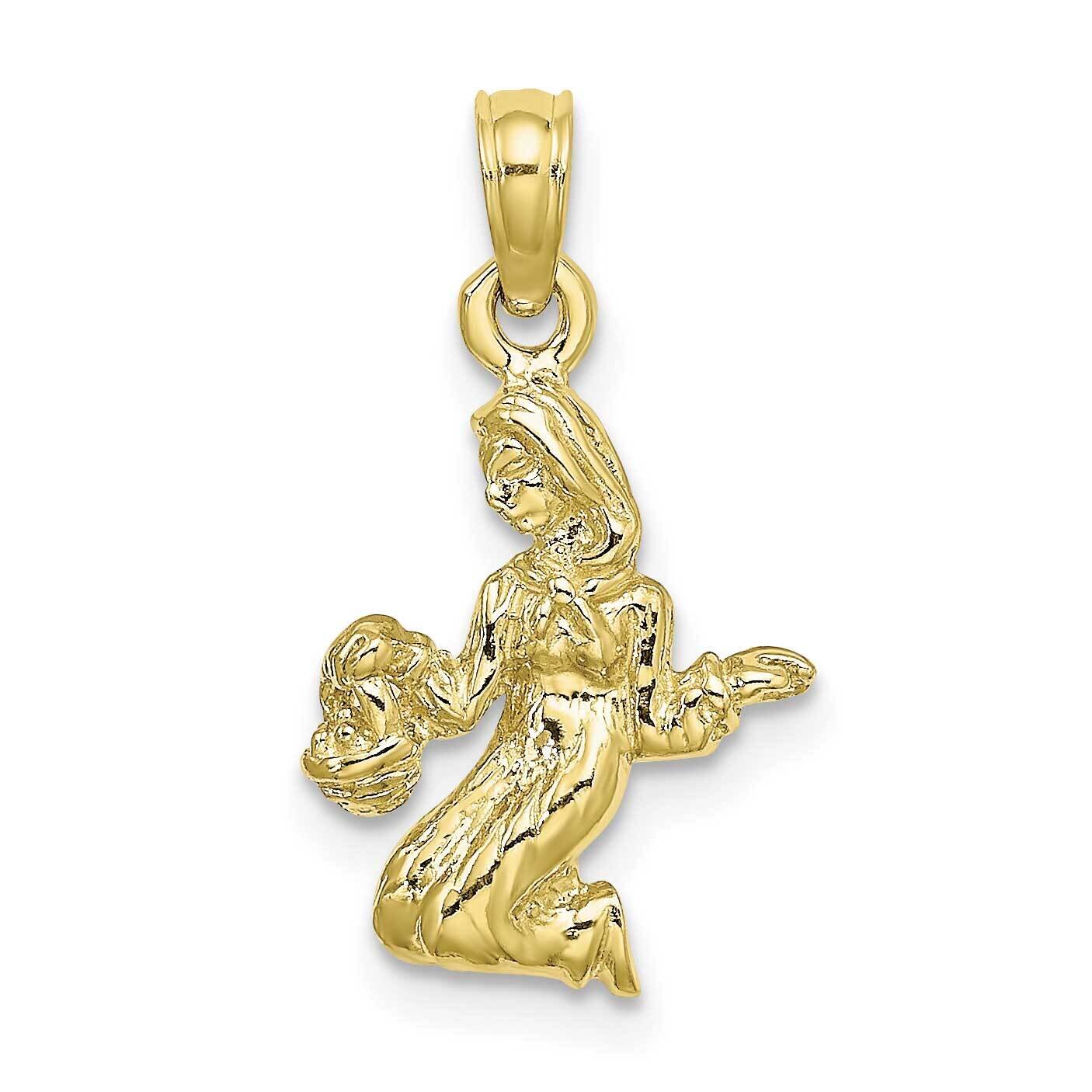 3-D Virgo Zodiac Pendant 10k Gold 10C3148, MPN: 10C3148,