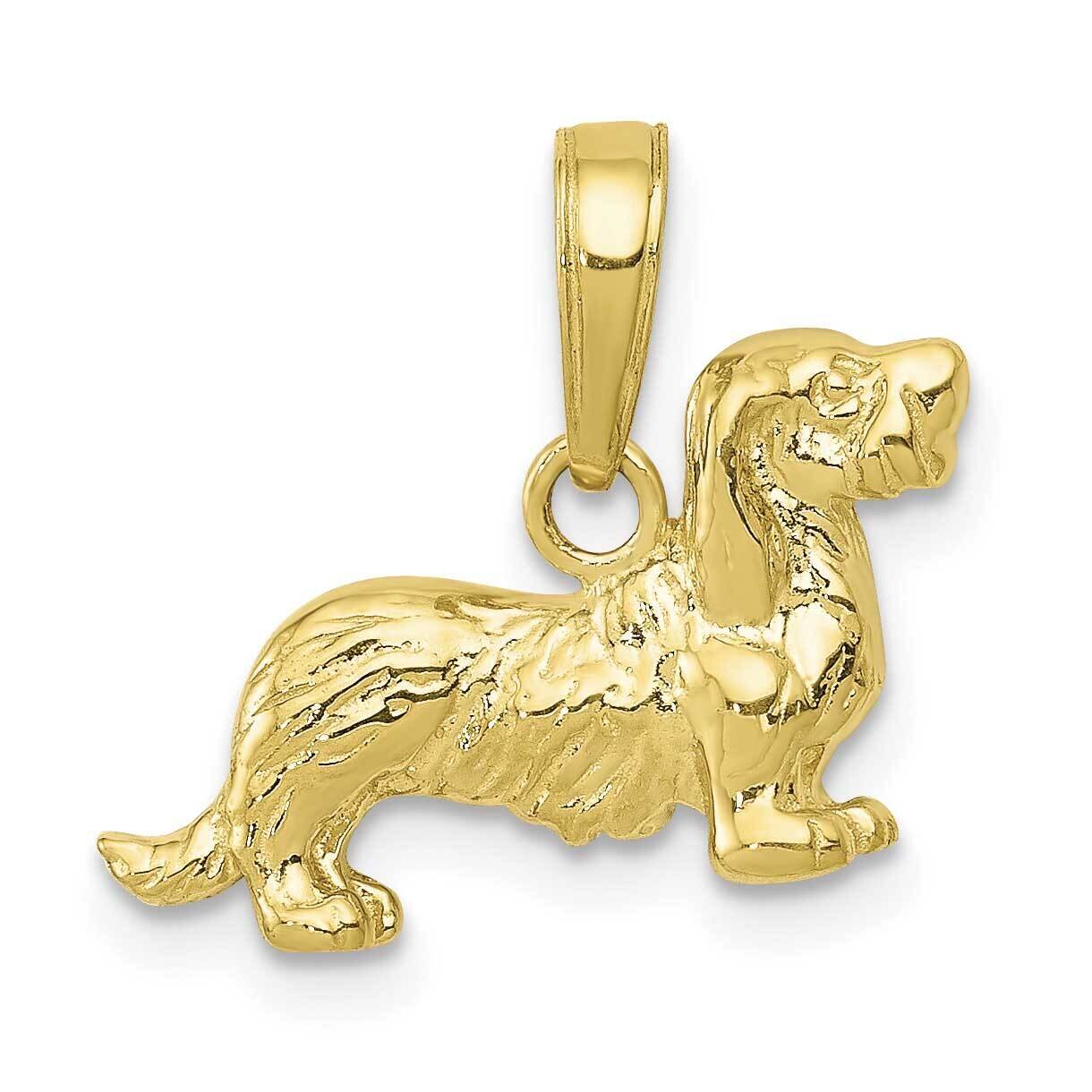 Long-Haired Dachshund Dog Pendant 10k Gold 10C3514, MPN: 10C3514,