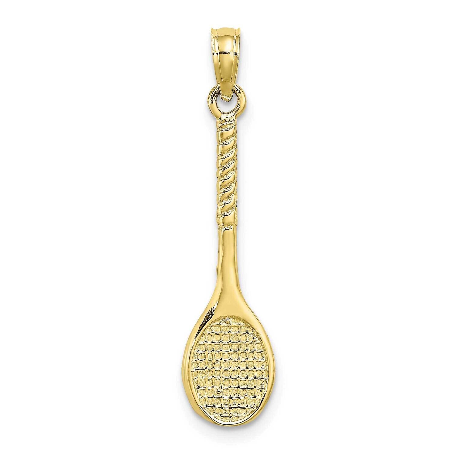 3-D Tennis Racquet Pendant 10k Gold 10C3541, MPN: 10C3541,