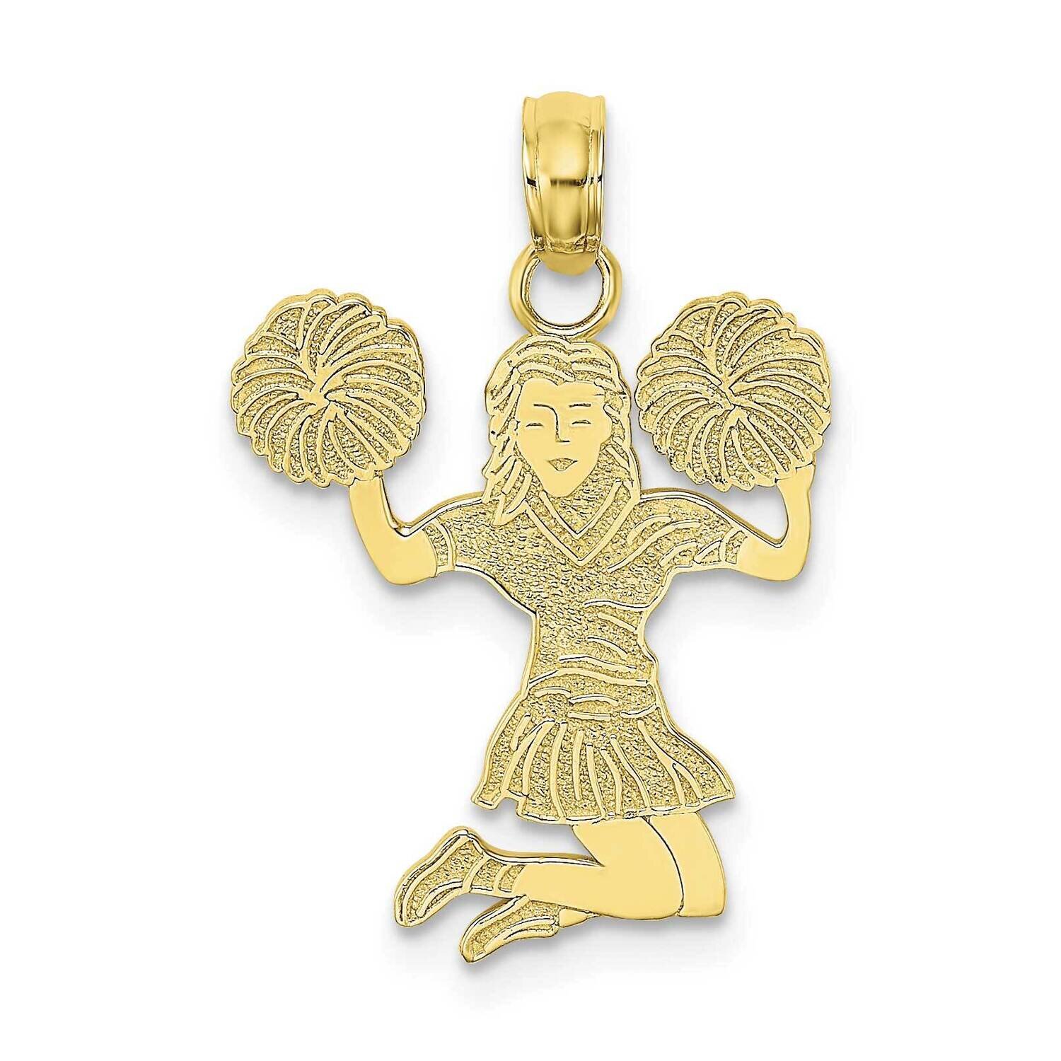 Cheerleader Jumping with Pom-Pom&#39;S Pendant 10k Gold 10C3556, MPN: 10C3556,