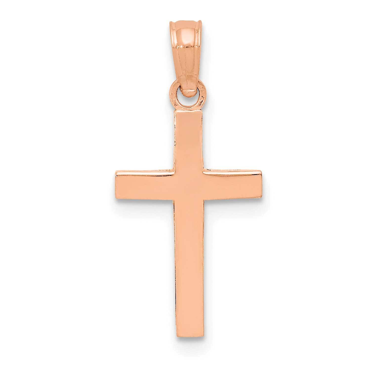 Rose Gold Polished Cross Pendant 10k Gold 10C3785R, MPN: 10C3785R,